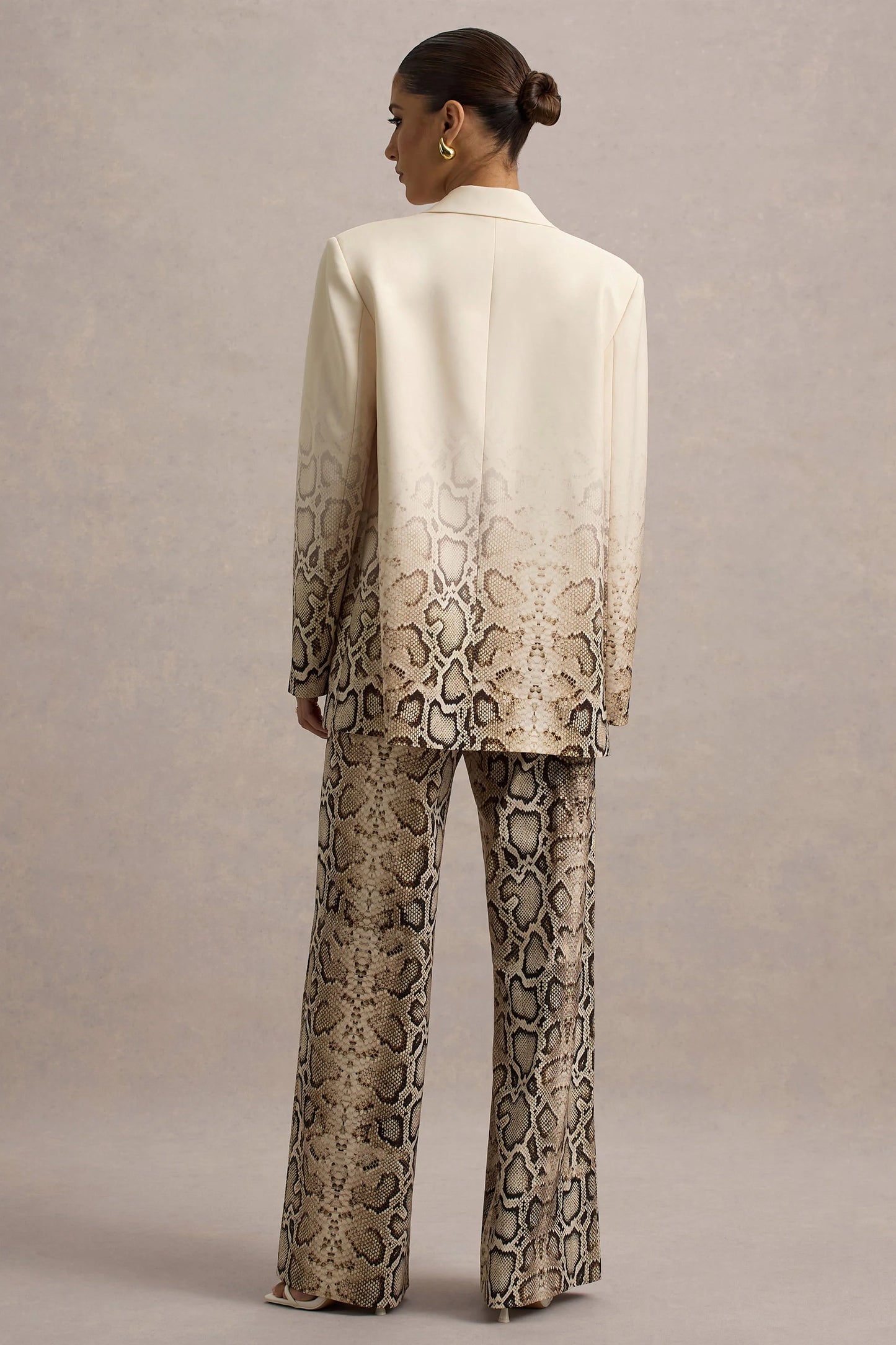 Hurley Snake Print Ombre Longline Blazer
