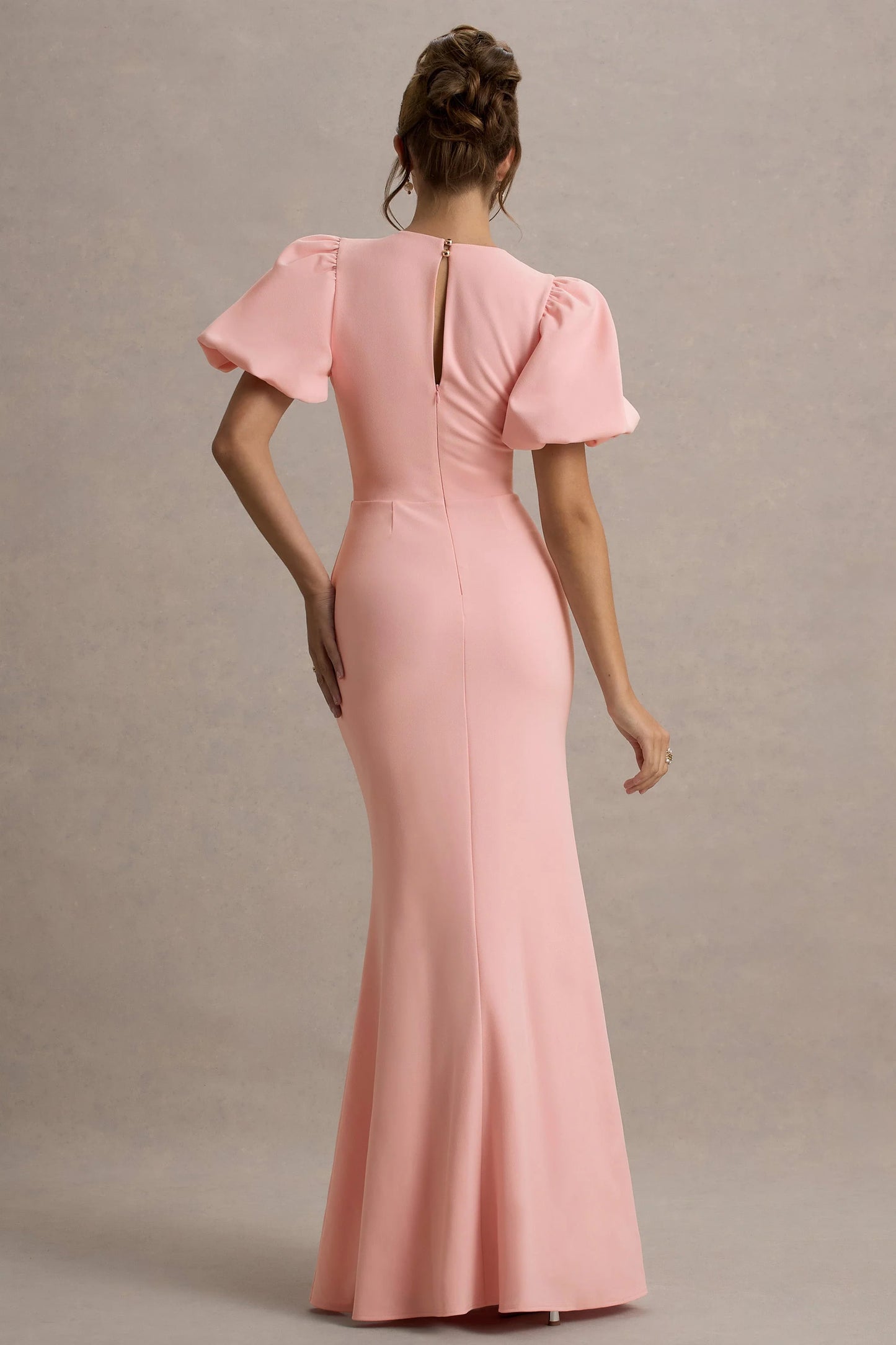 Love Letters Pink Puff-Sleeve Maxi Dress