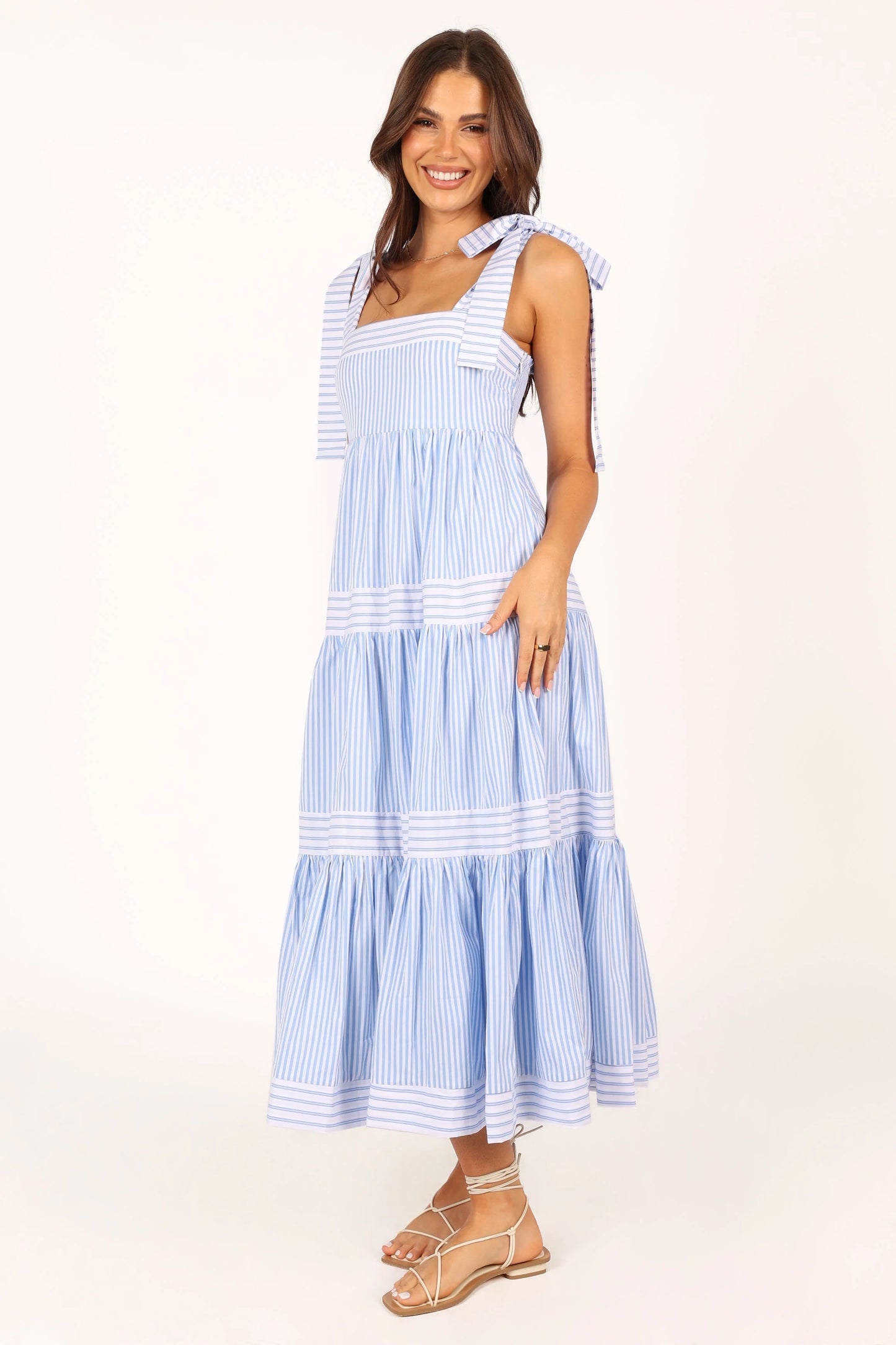 Bella Maxi Dress - Blue Stripe