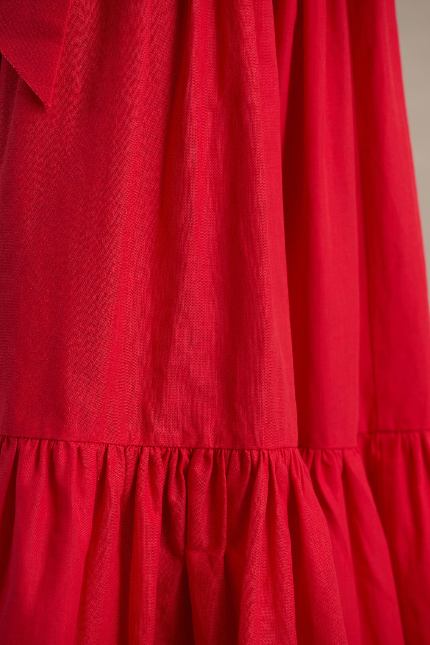 Sydney Red Belted Maxi Shirt Dress