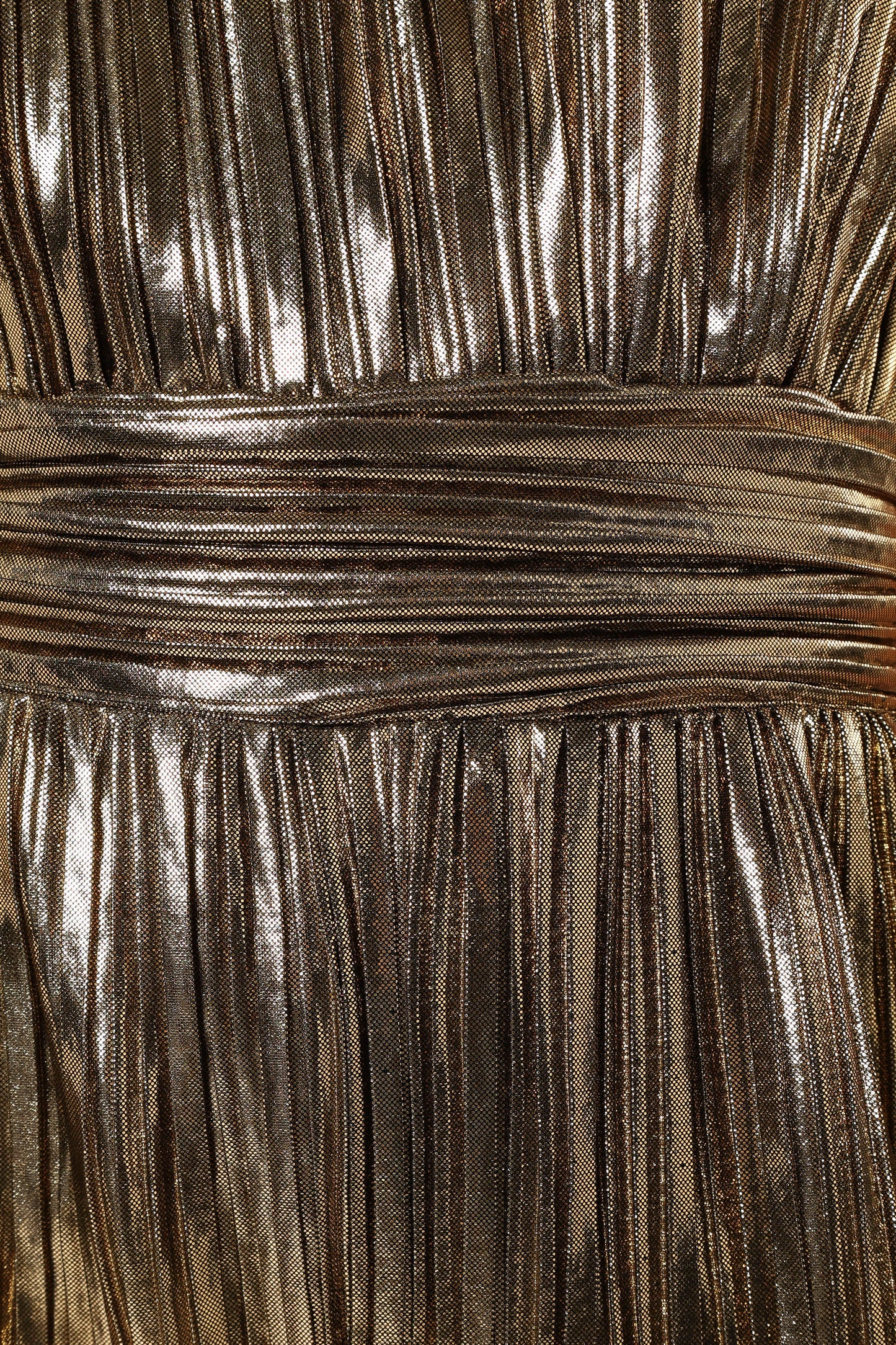 Kerry Pleat Jumpsuit - Gold