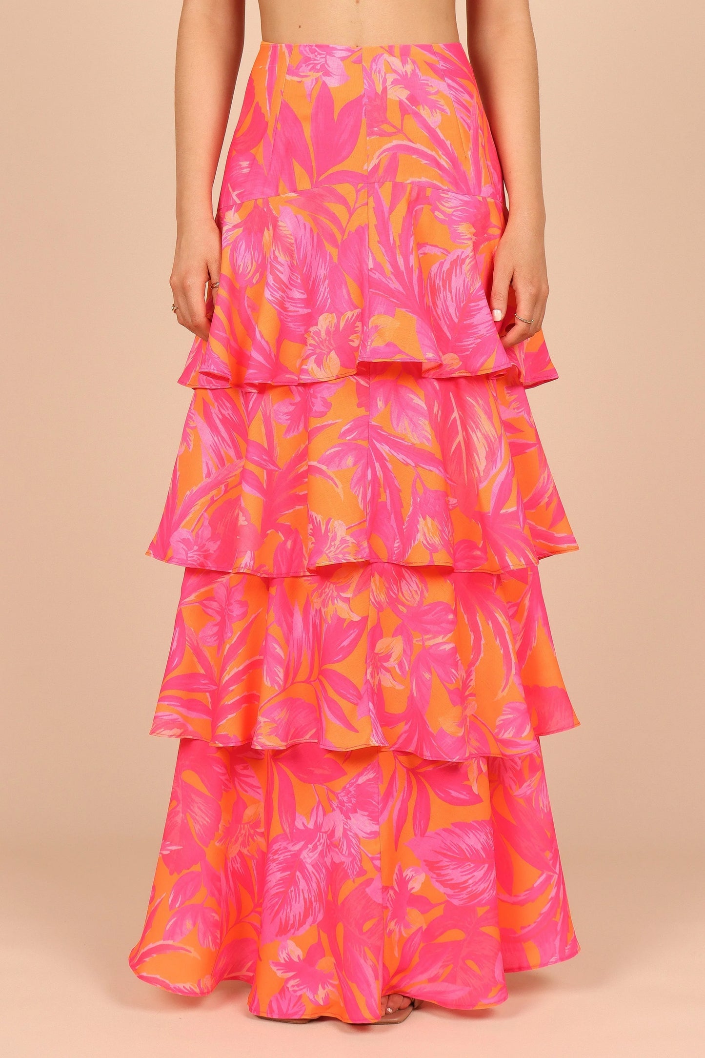 Addison Maxi Skirt - Pink Tropics