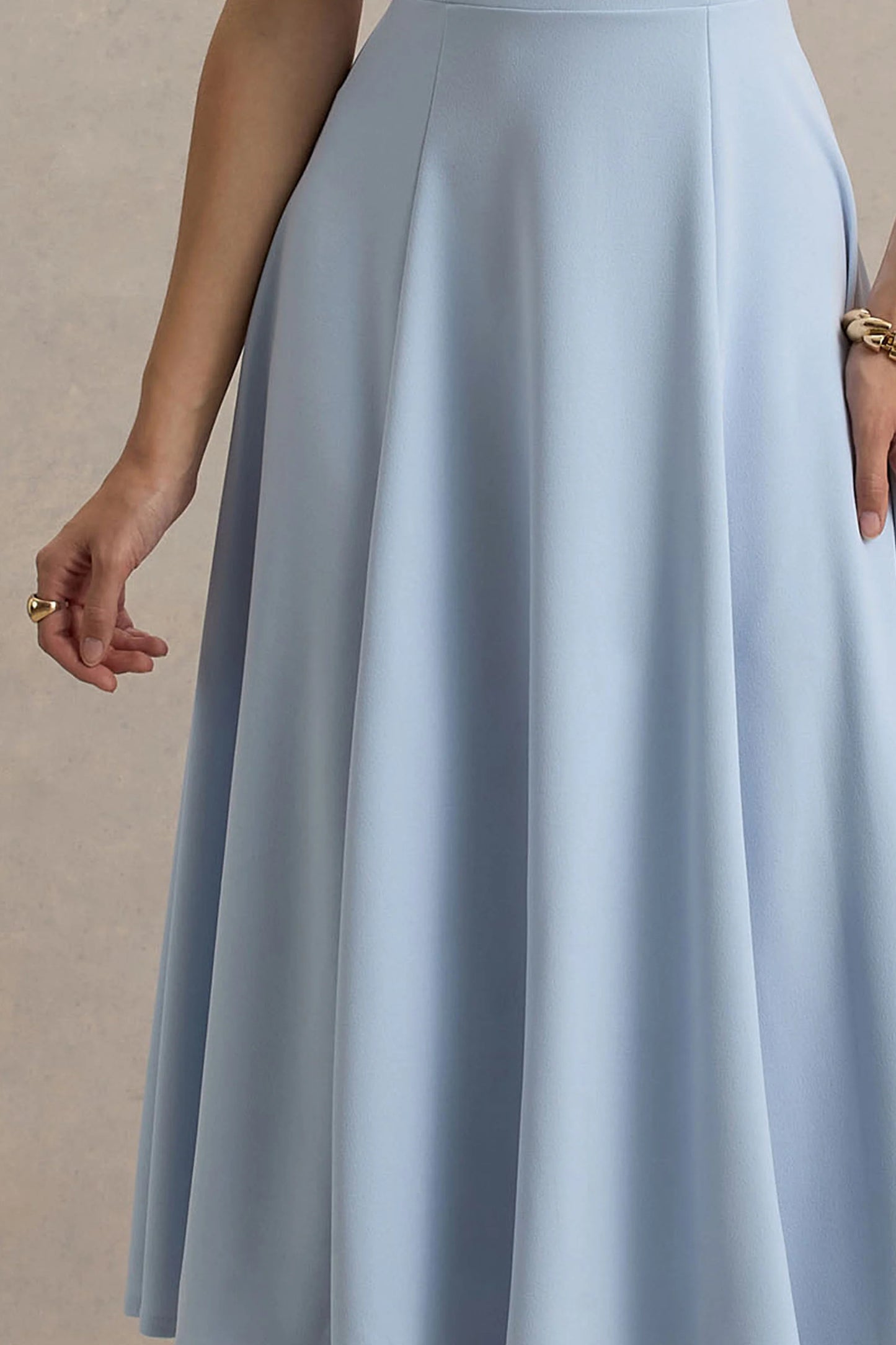 Auburn Powder Blue Halter-Neck Midi Dress