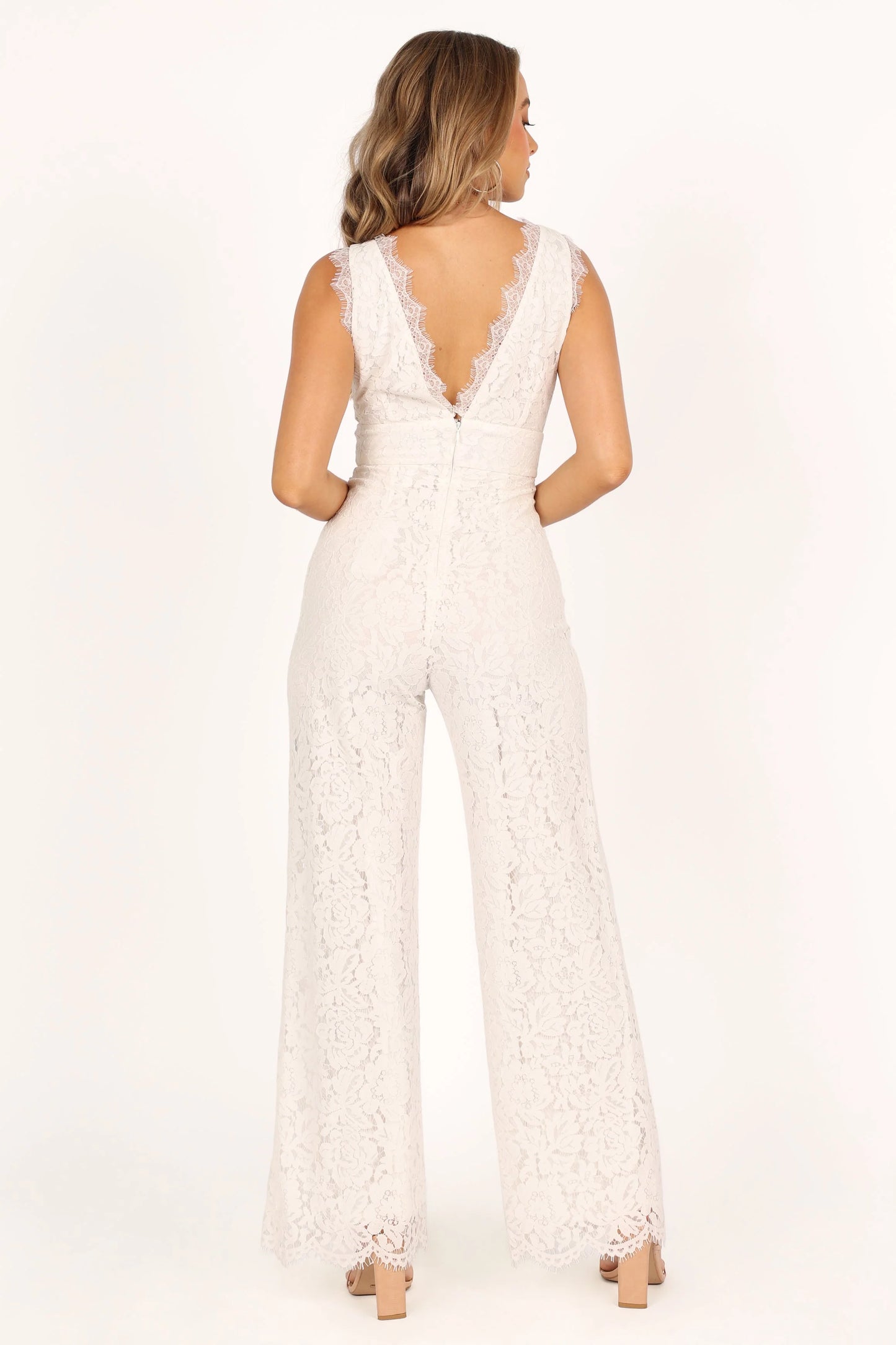 Eloise Lace Jumpsuit - Ivory