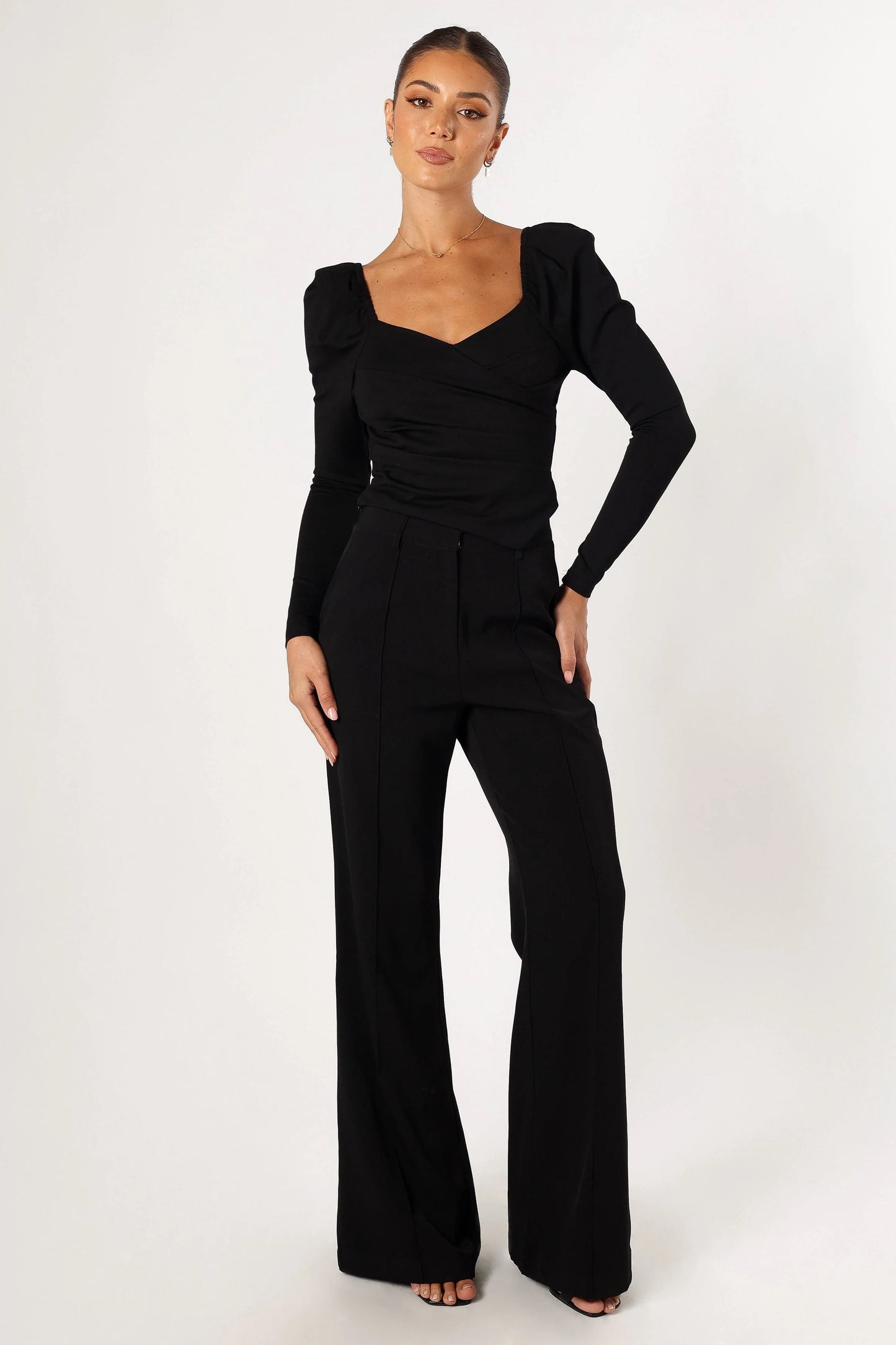 Spencer Long Sleeve Top - Black