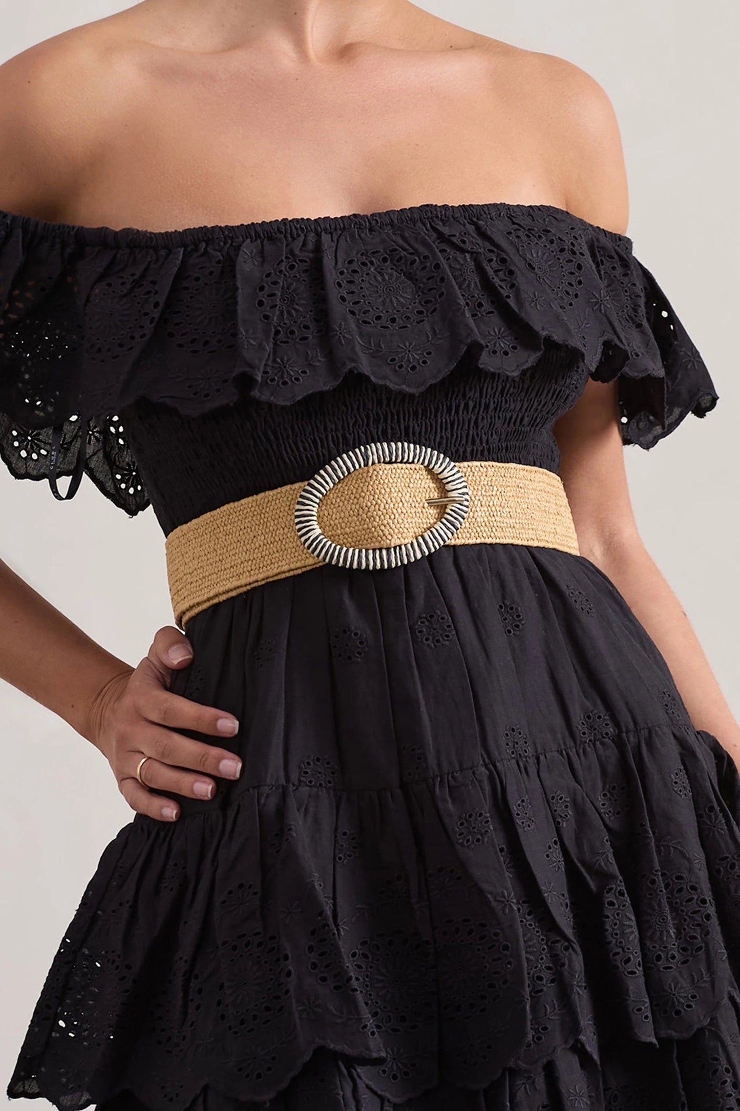 Campora Beige Natural Woven Belt