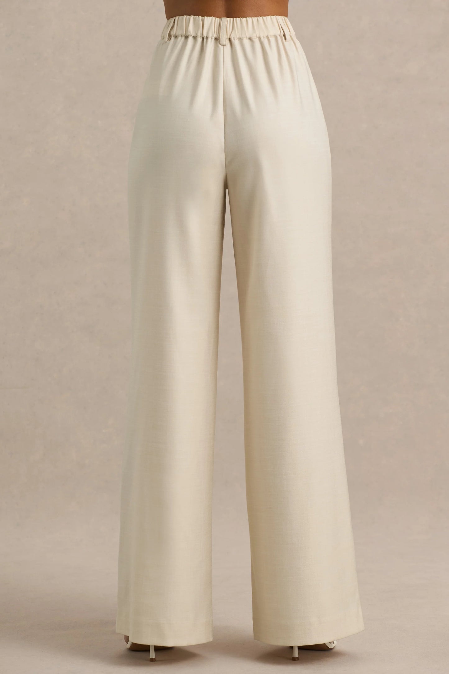 Bellarose Nude Wide-Leg Trousers