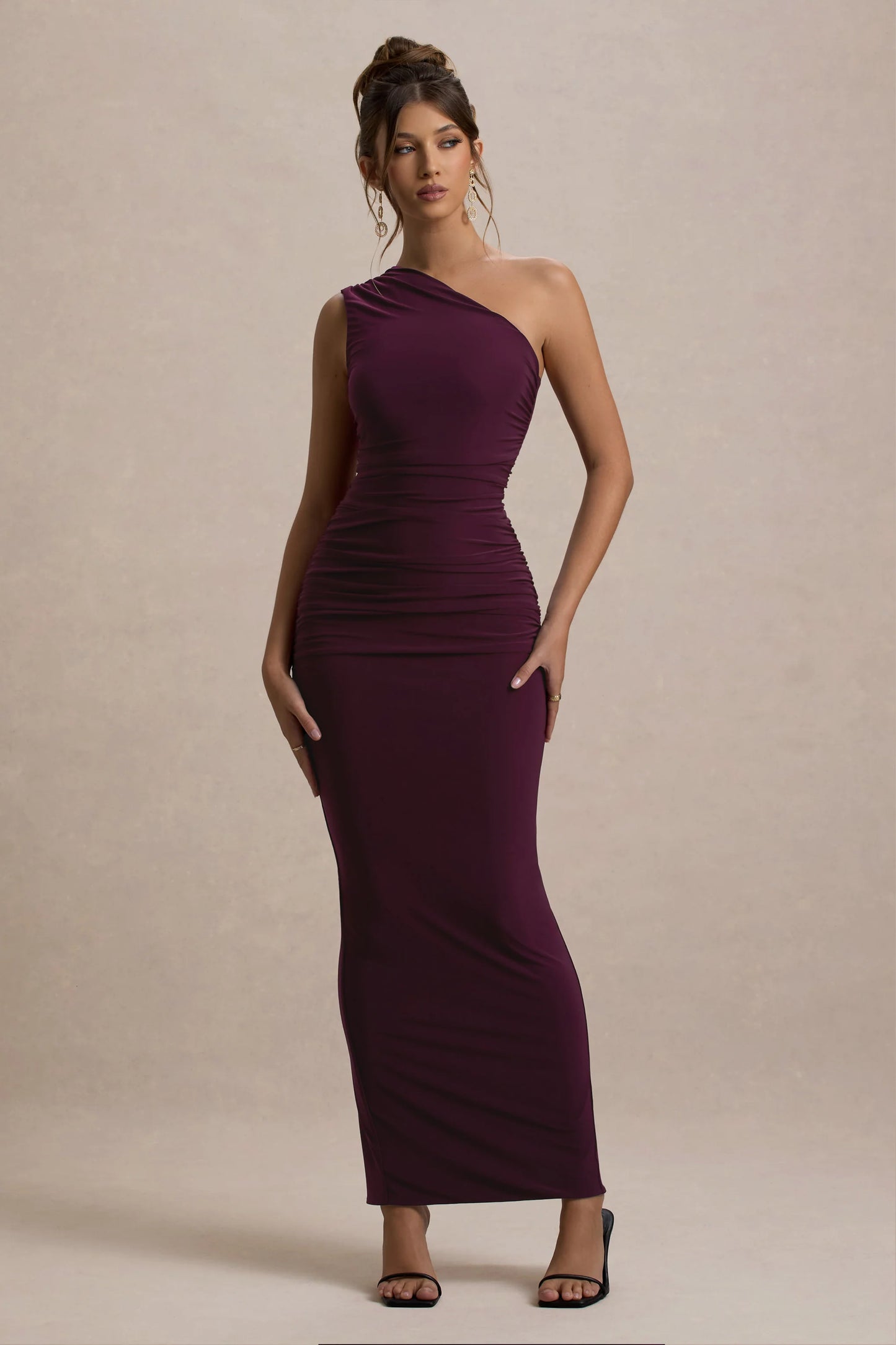 Dalarie Port One-Shoulder Gathered Maxi Dress