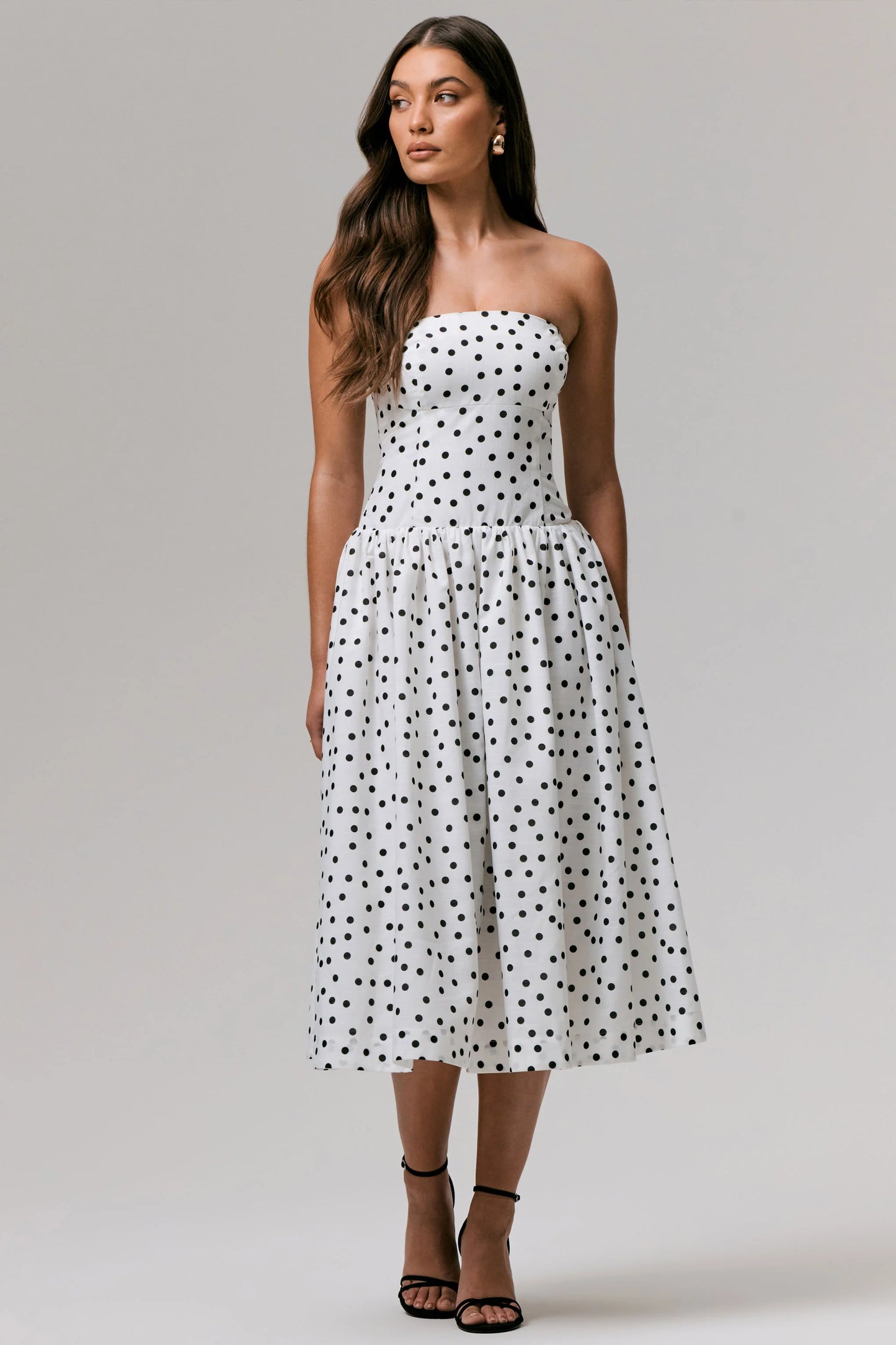 Triumph Polka Dot Bandeau Midi Dress