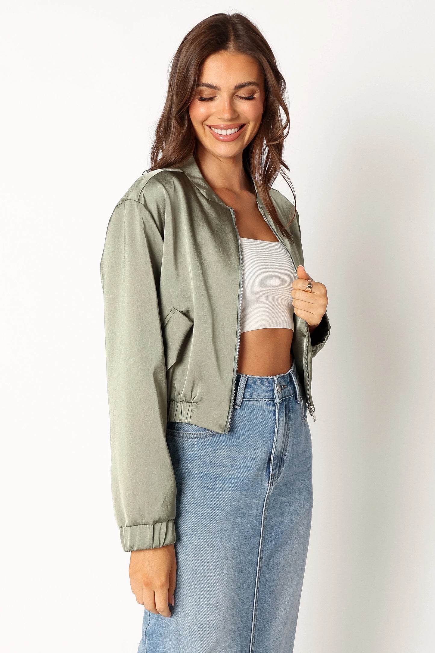 Kyra Bomber Jacket - Sage