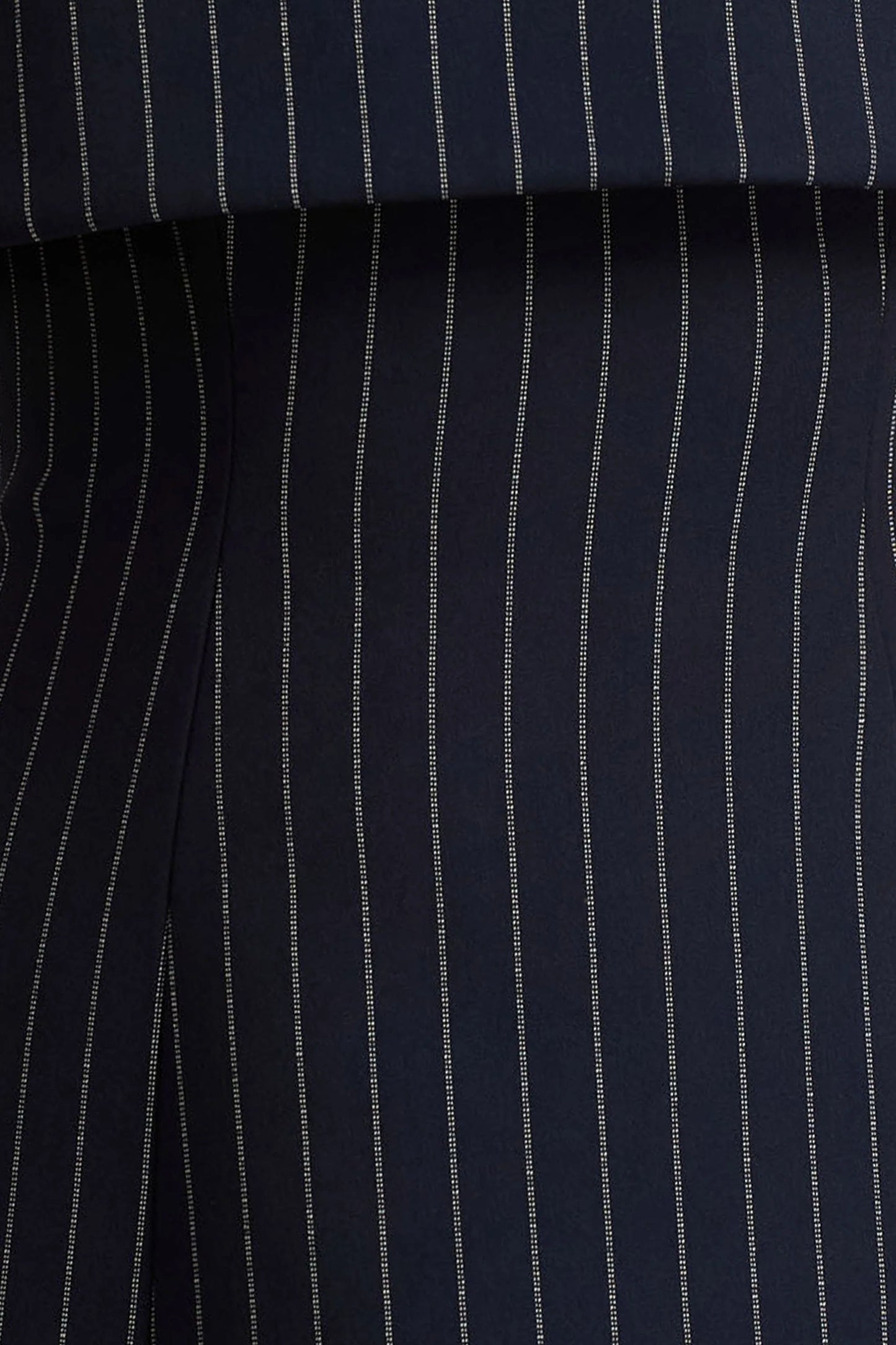 Ember Navy Pinstripe Square-Neck Mini Dress