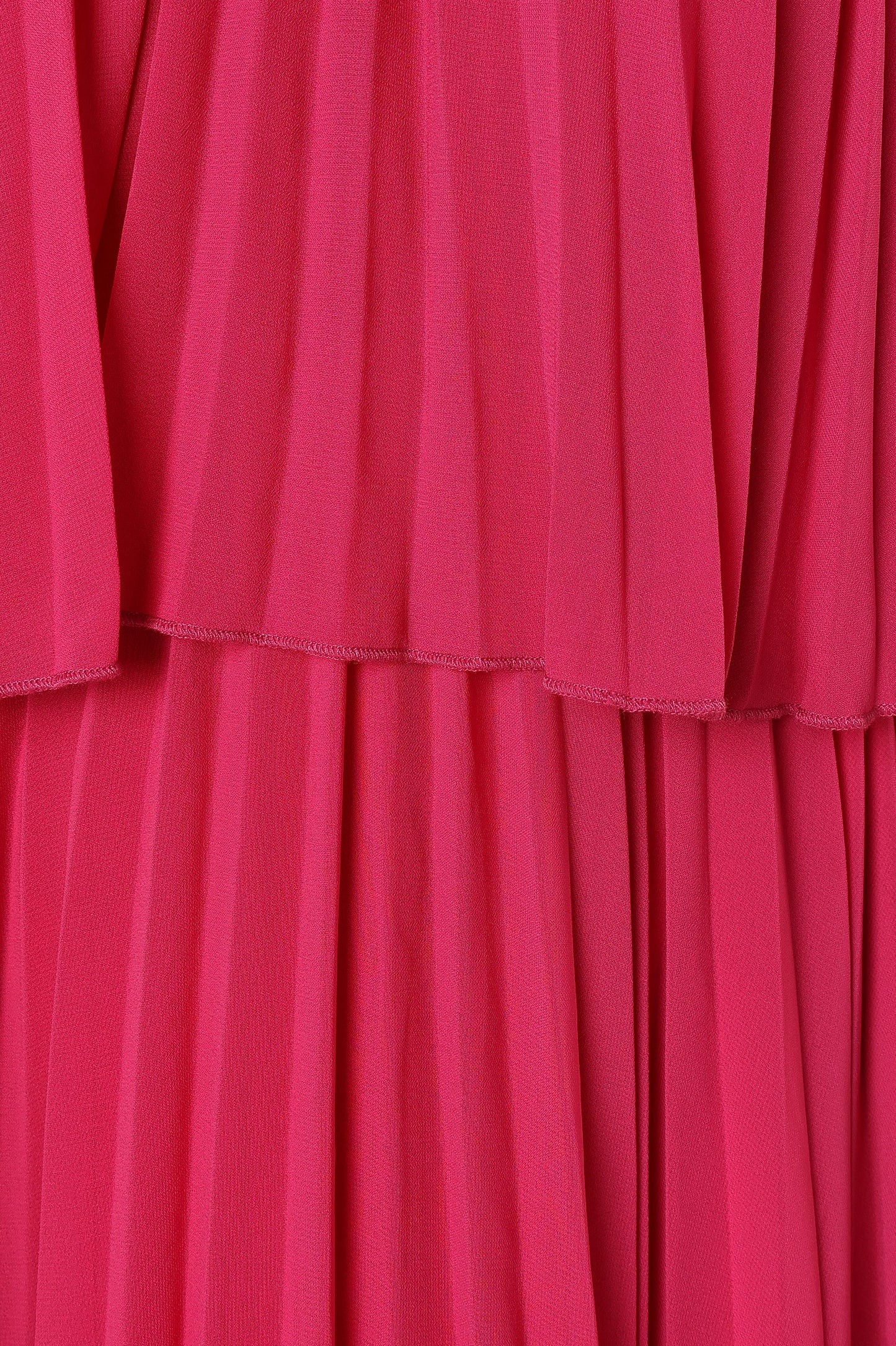 Gia Pleated Halterneck Mini Dress - Hot Pink