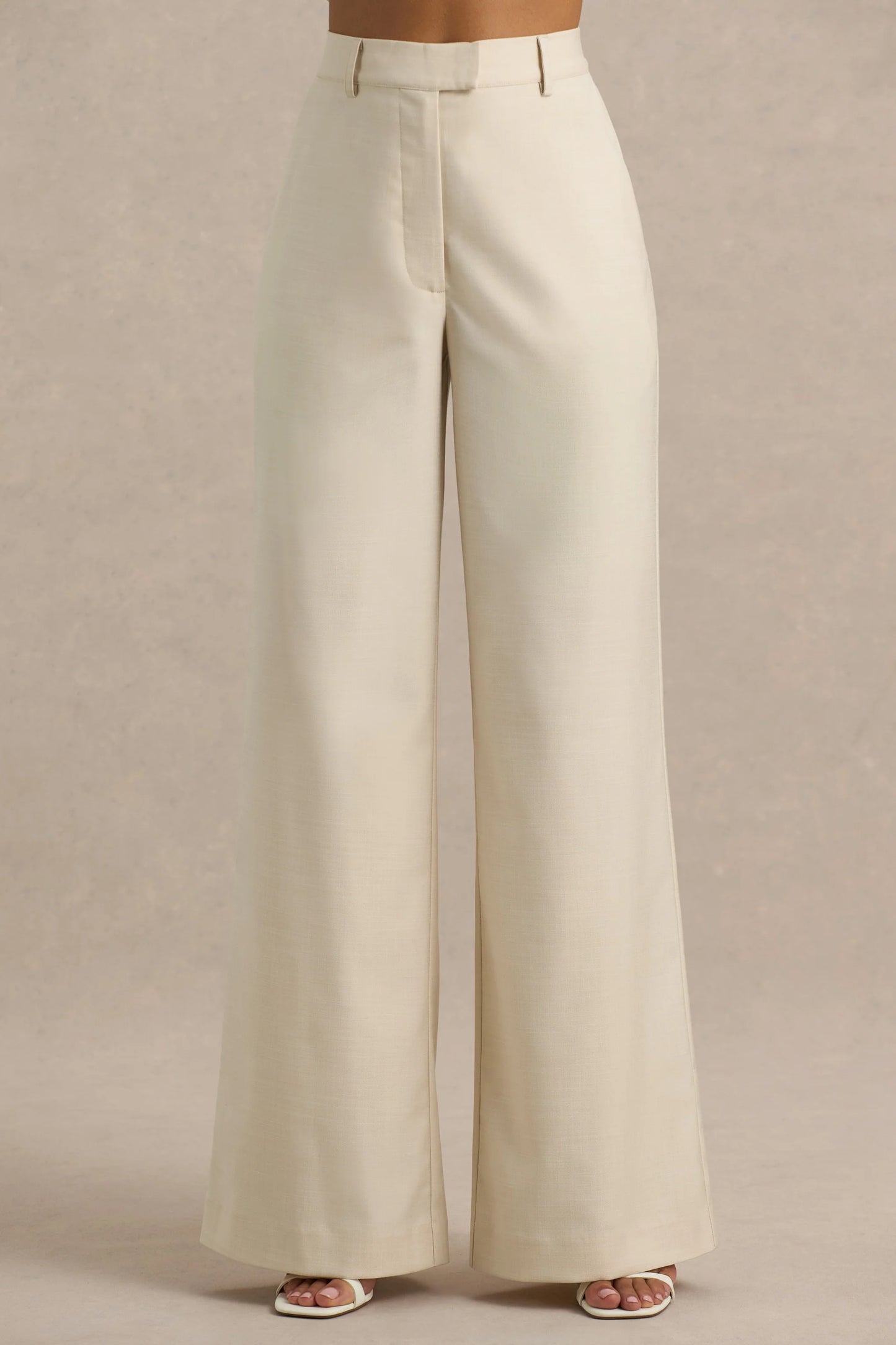 Bellarose Nude Wide-Leg Trousers