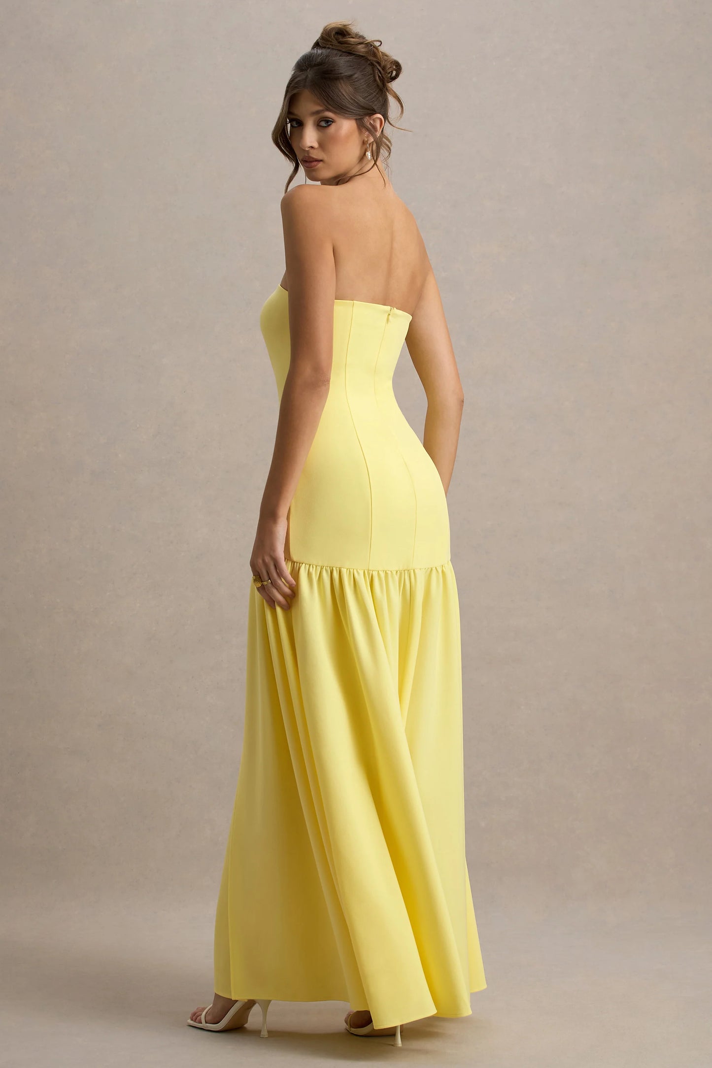Penny Lemon Bandeau Drop-Waist Maxi Dress