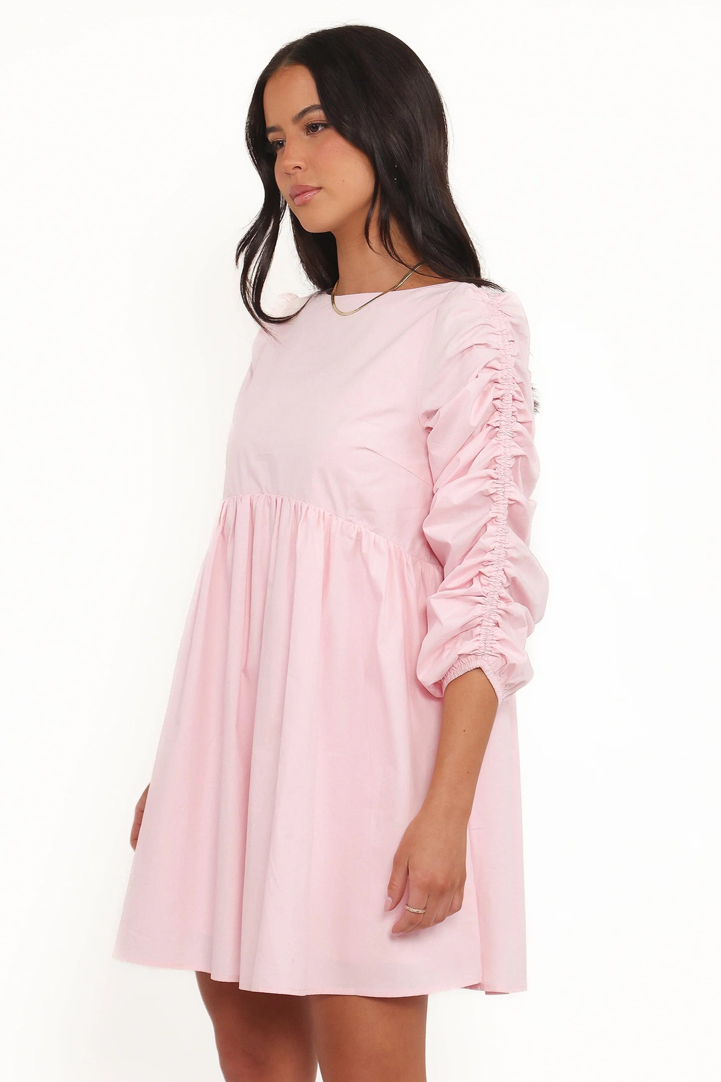 Micaela Long Sleeve Mini Dress - Pink