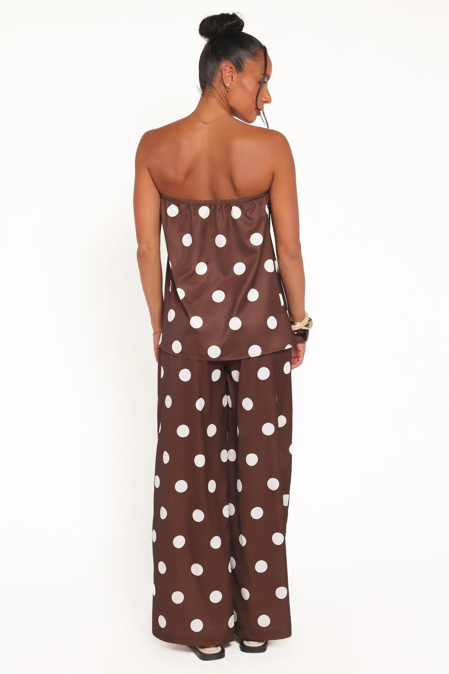 Brielle Polka Dot Set - Brown Polka Dot