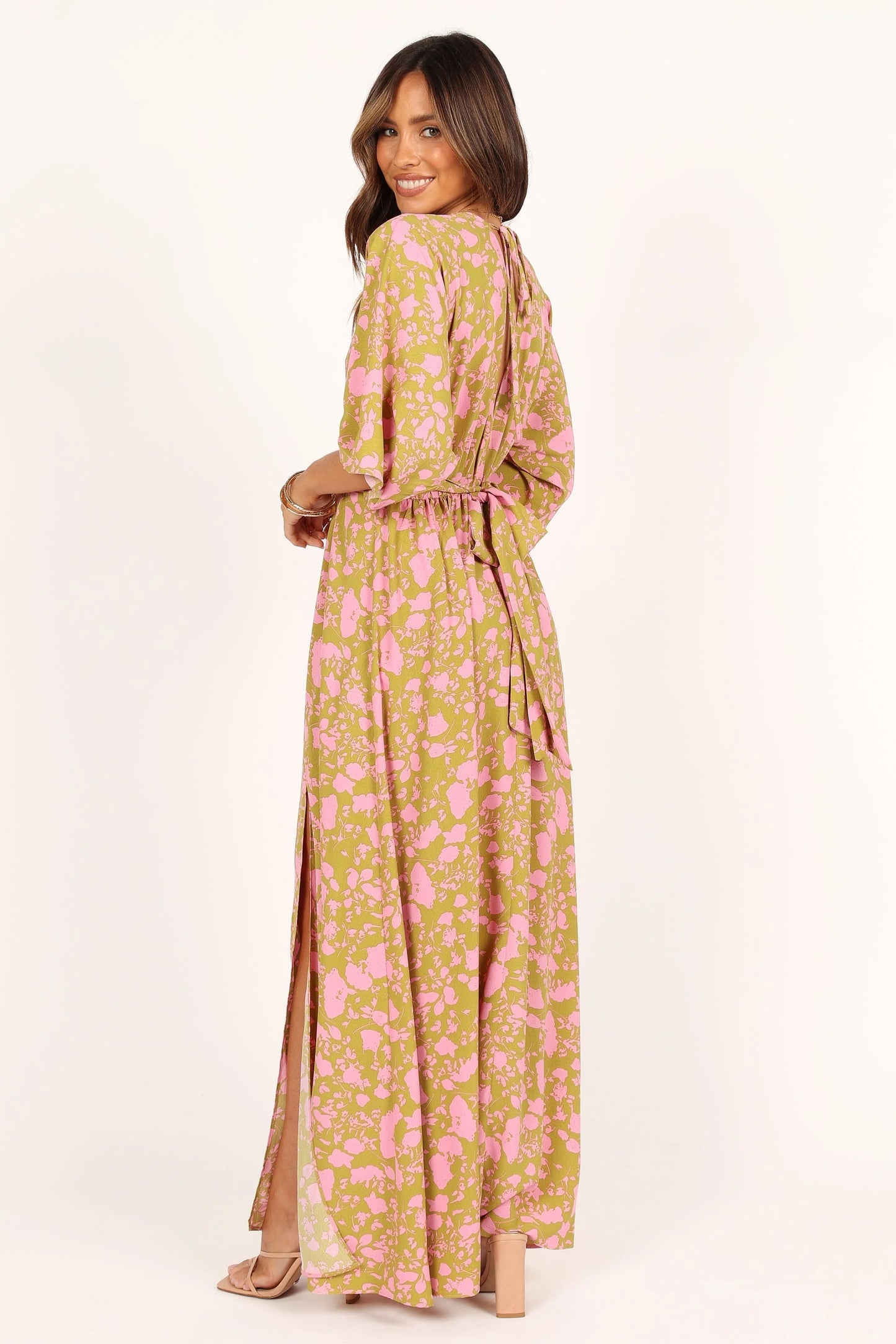 Fran Maxi Dress - Green/Pink