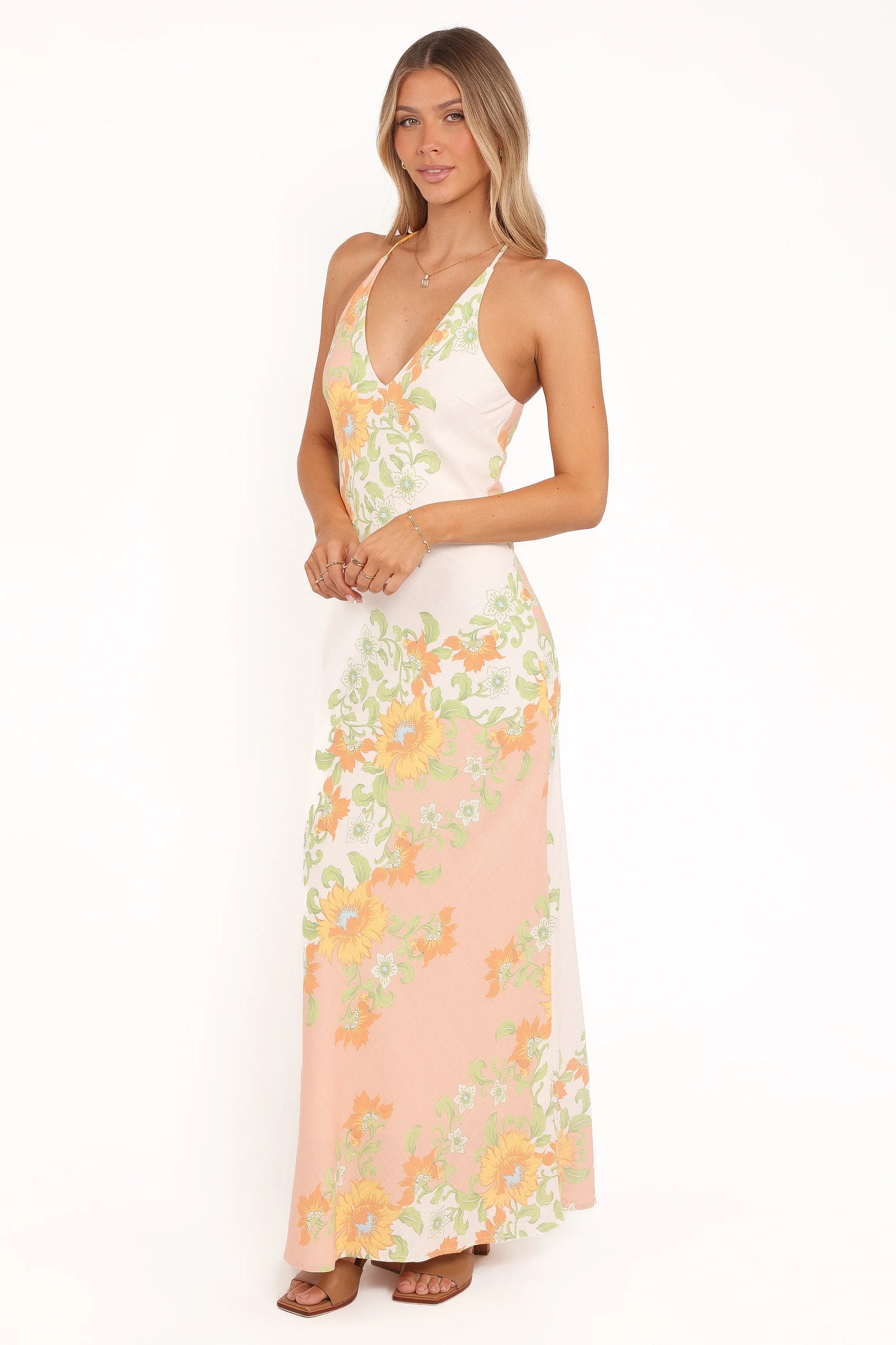 Haruki Maxi Dress - Yellow Spring Floral