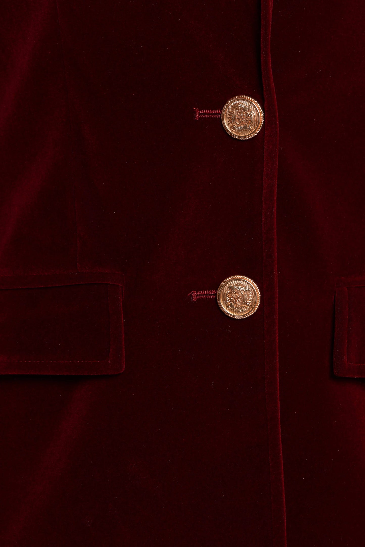 Zpya Single Button Velvet Blazer - Berry