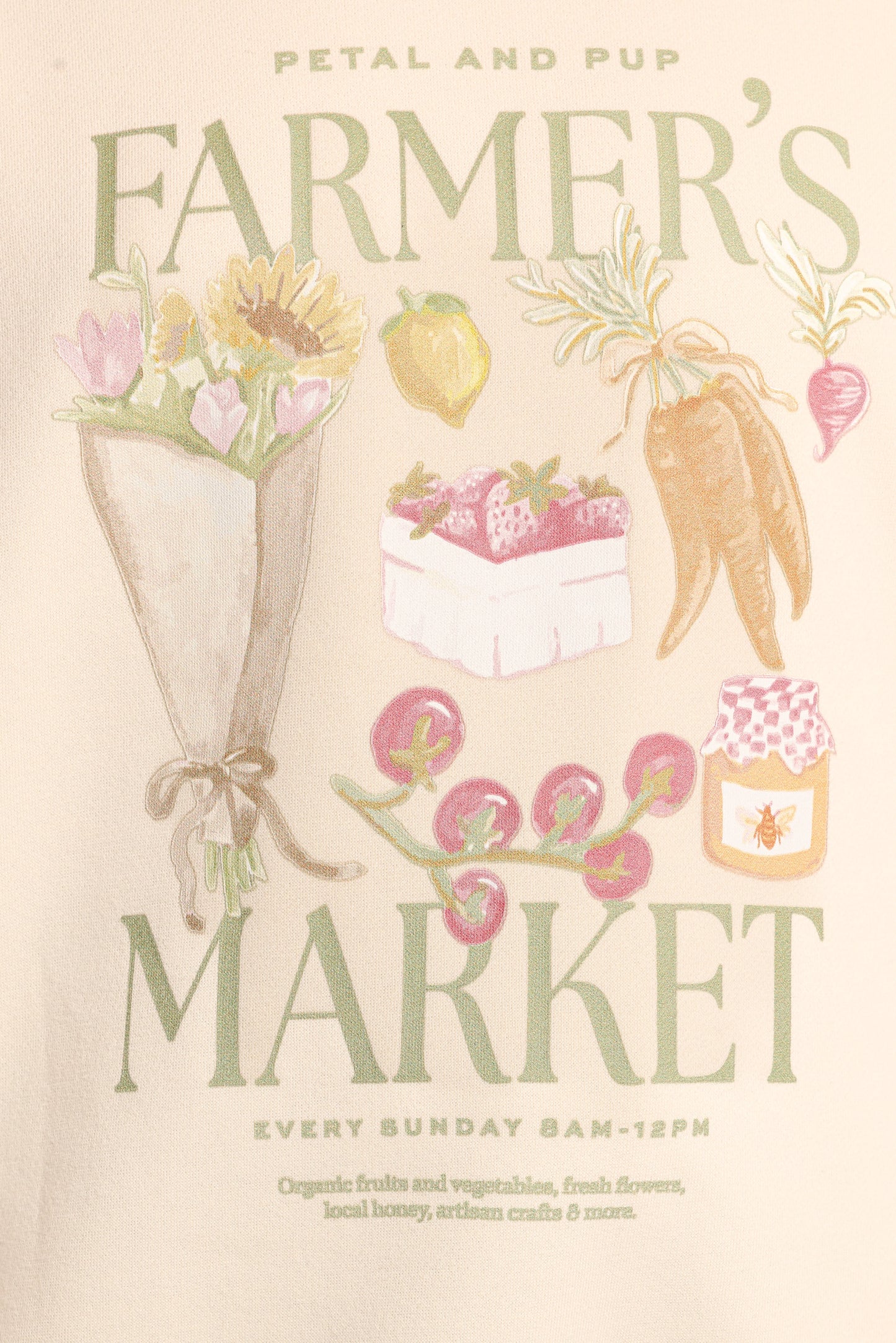 Farmers Market Sweatshirt - Cream
