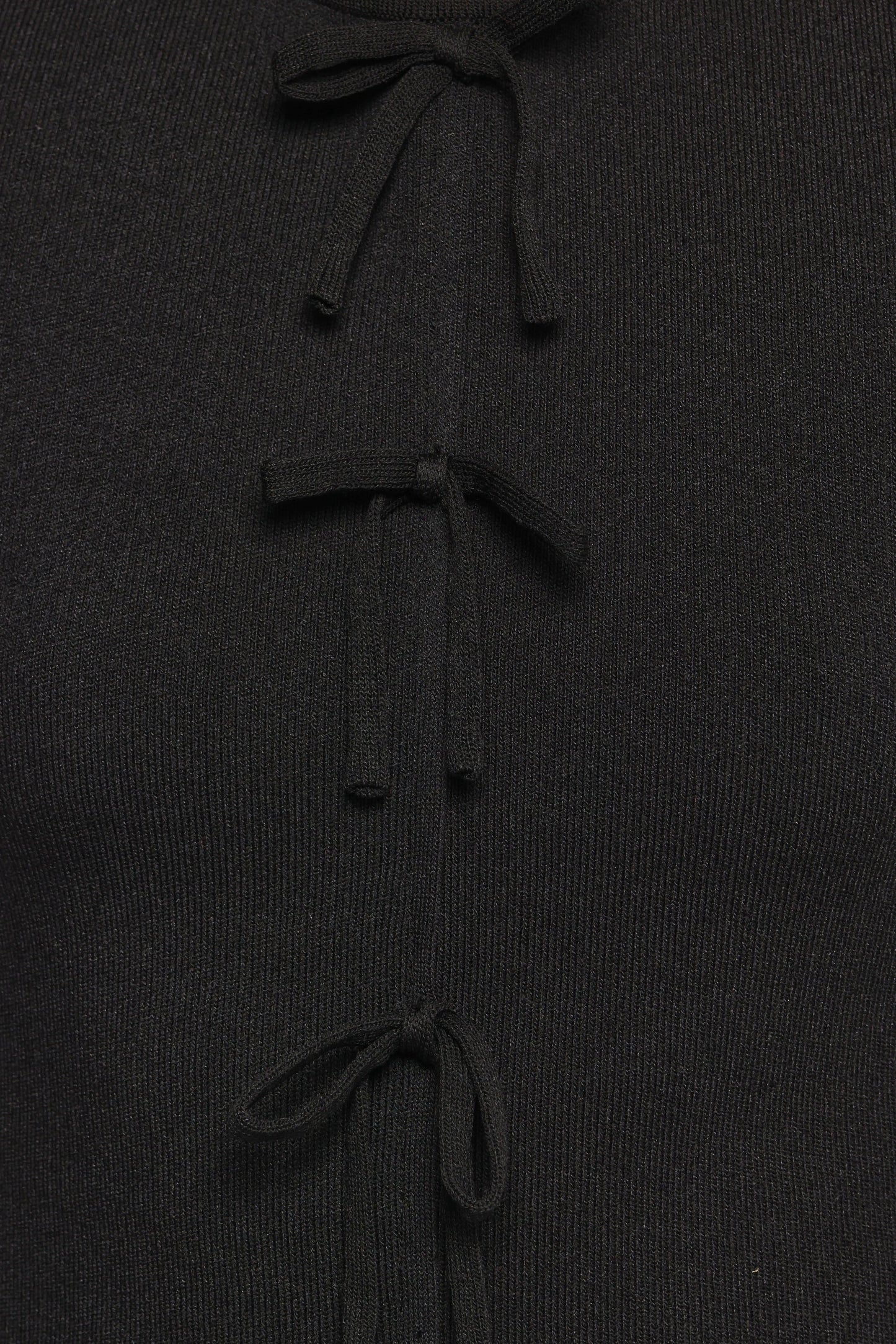 Milani Bow Knitted Top - Black