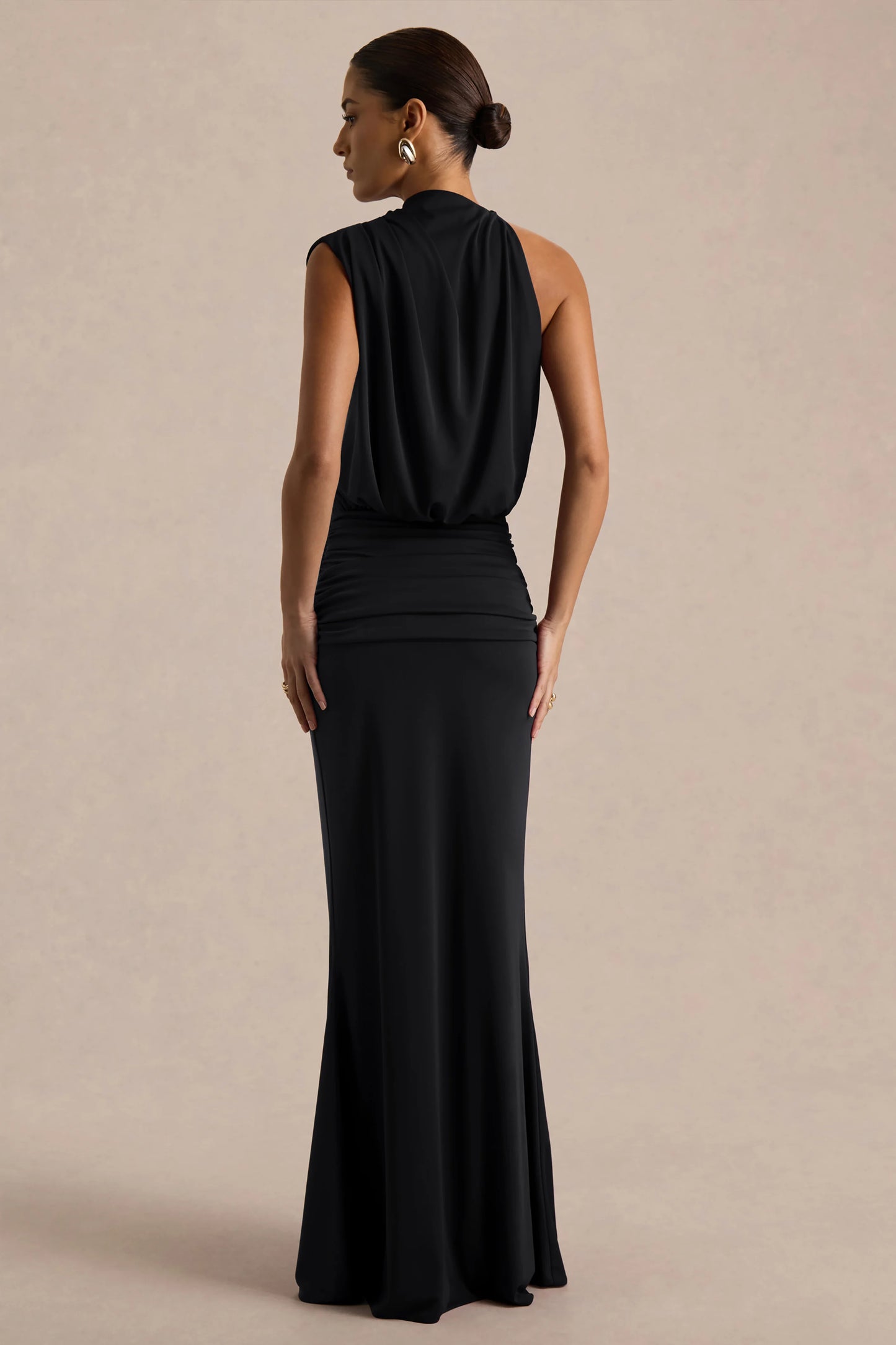 Umaira Black High-Neck Maxi Dress