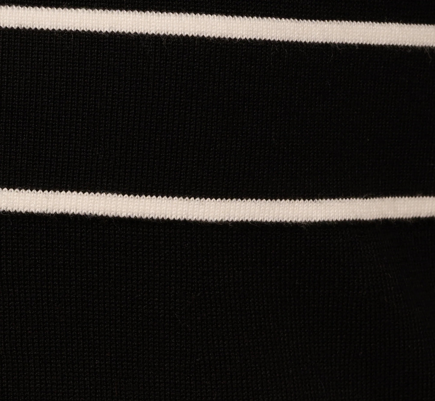 Long Sleeve Contrast Tipped Sweater Dress In Black Ivory