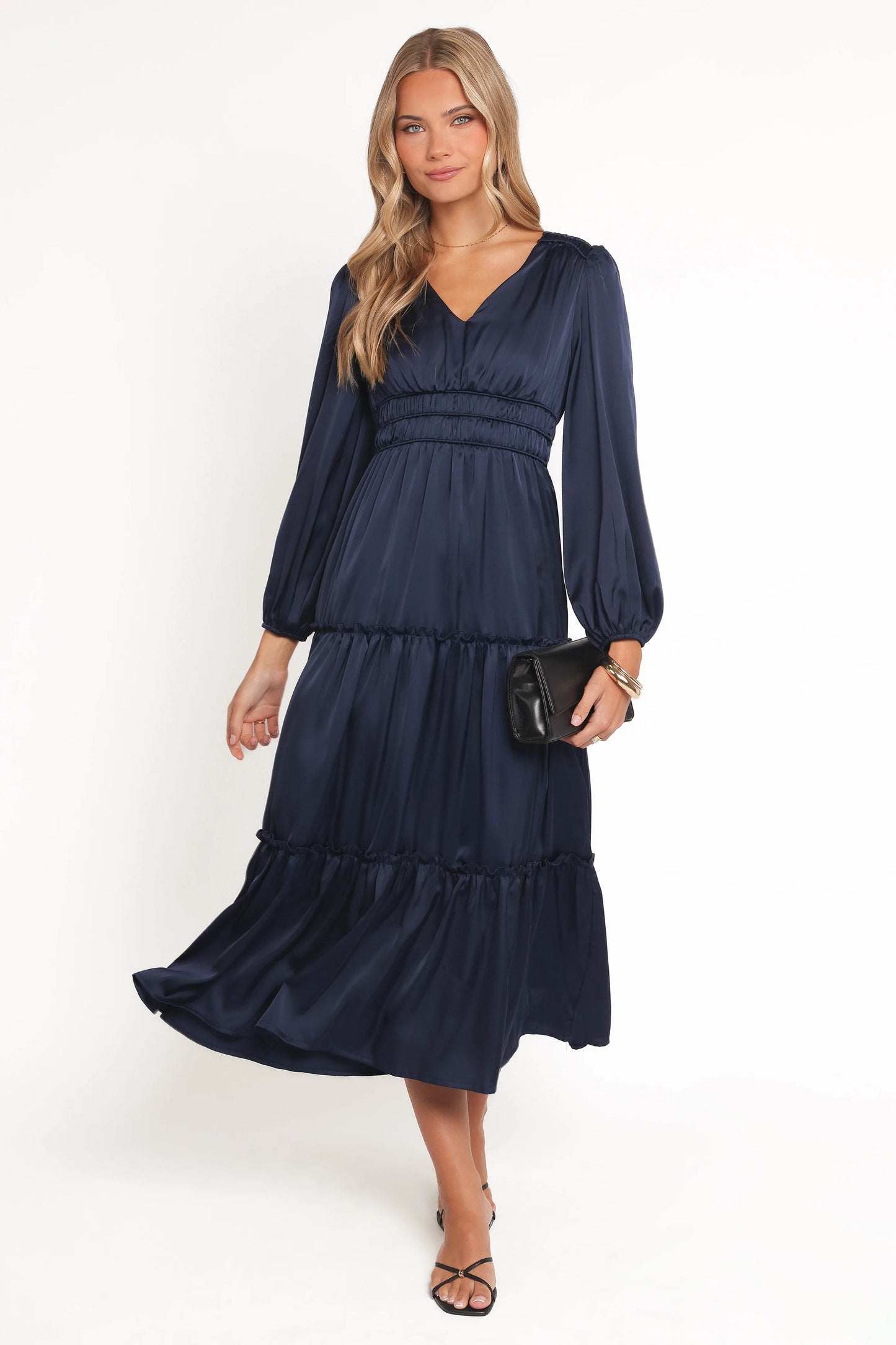 Rowen Long Sleeve Maxi Dress - Navy
