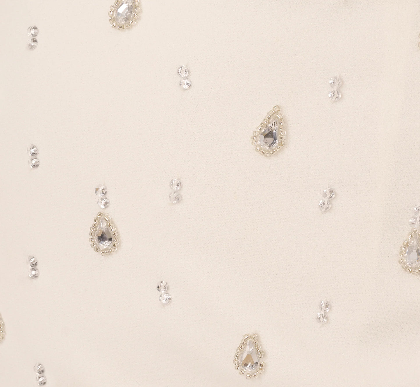 Sleeveless Beaded Mini Sheath Dress In Ivory