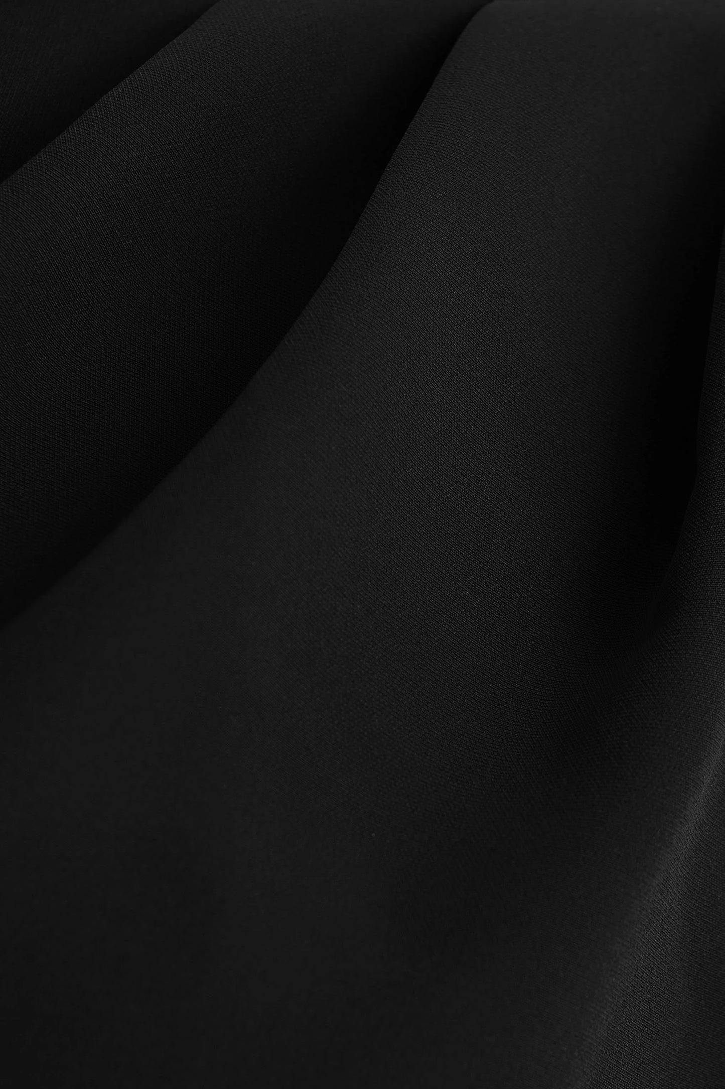 Sorenia Black High-Neck Jumpsuit With One-Cape Sleeve