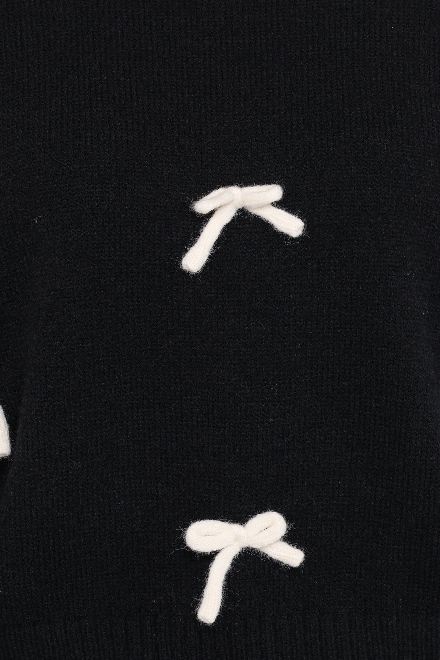 Voss Bow Knit Sweater - Black