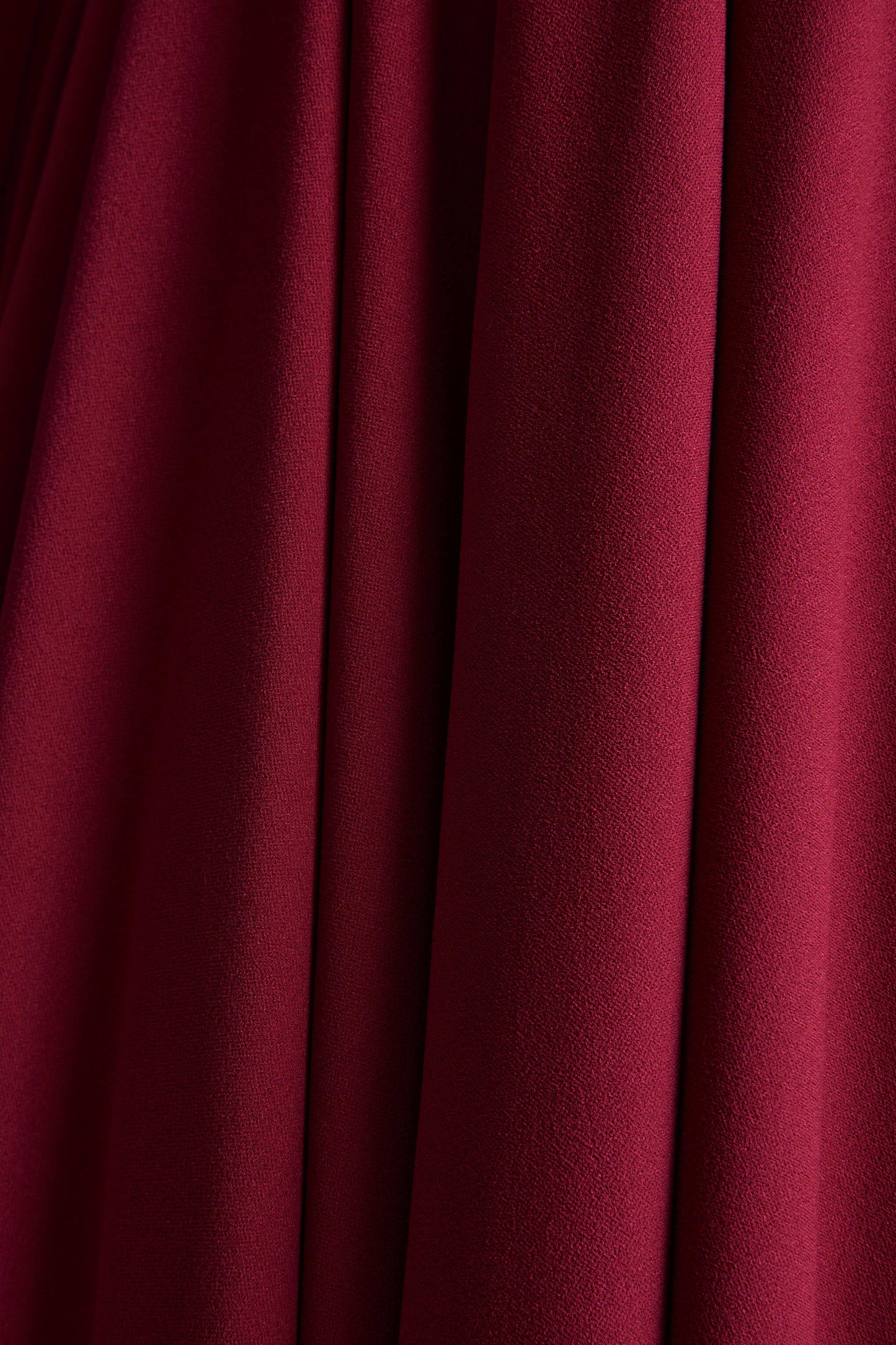 Alison Burgundy Square-Neck A-Line Midi Dress