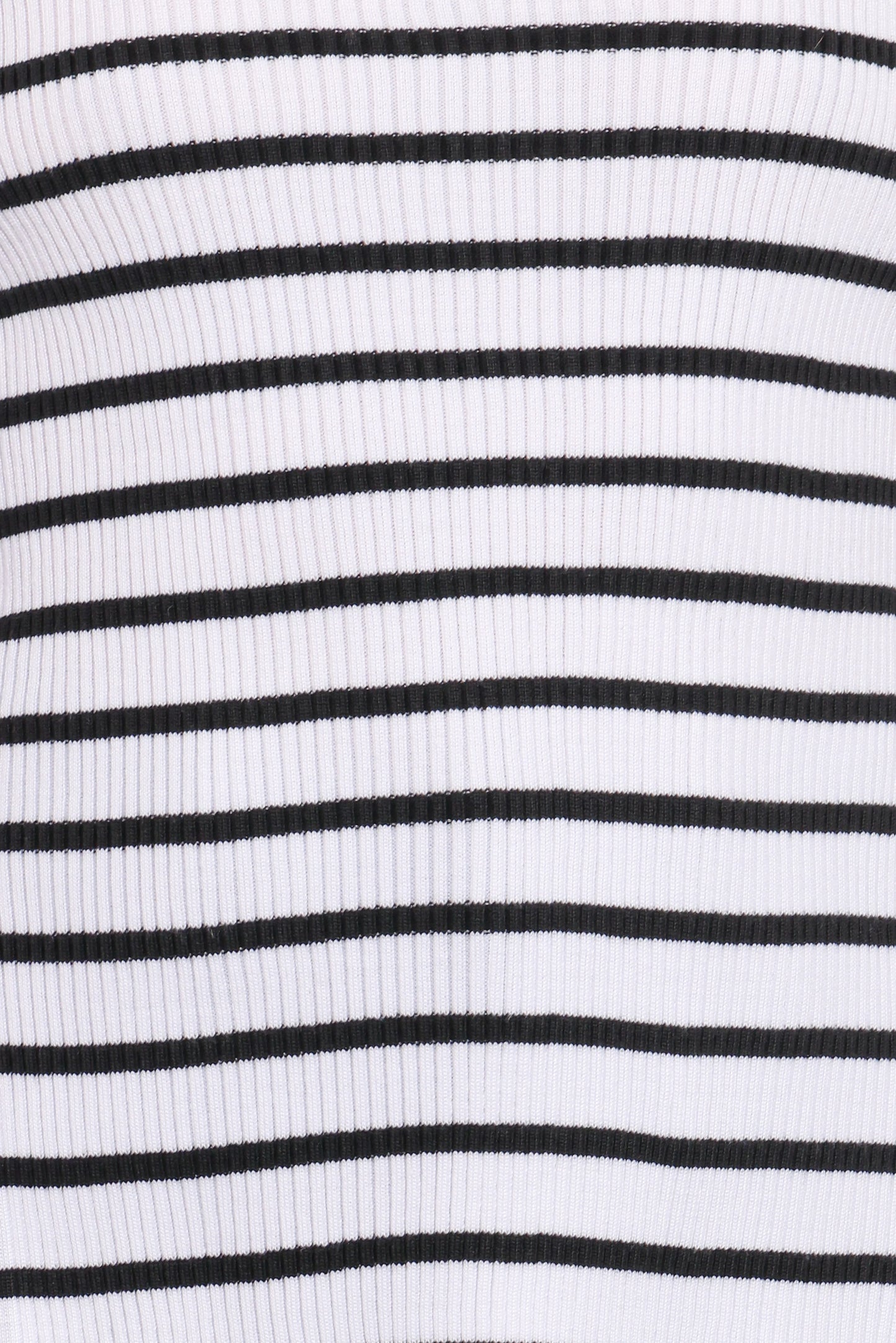 Alvina Knit Top - White Black Stripe