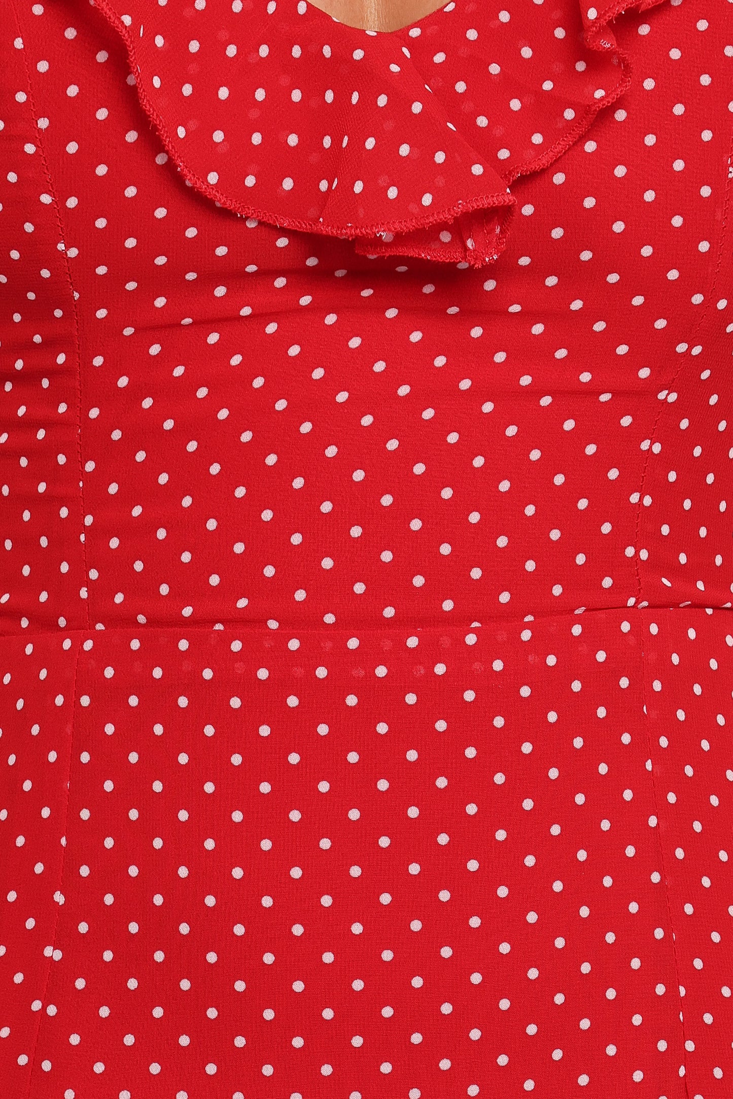Judy Maxi Dress - Red Polka Dot