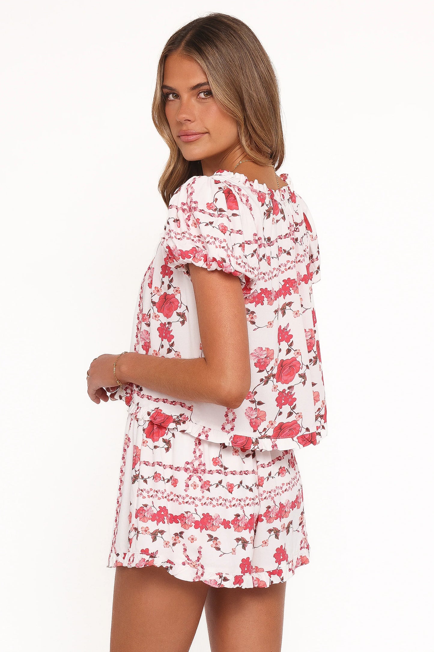 Solana Short Set - Red Rose
