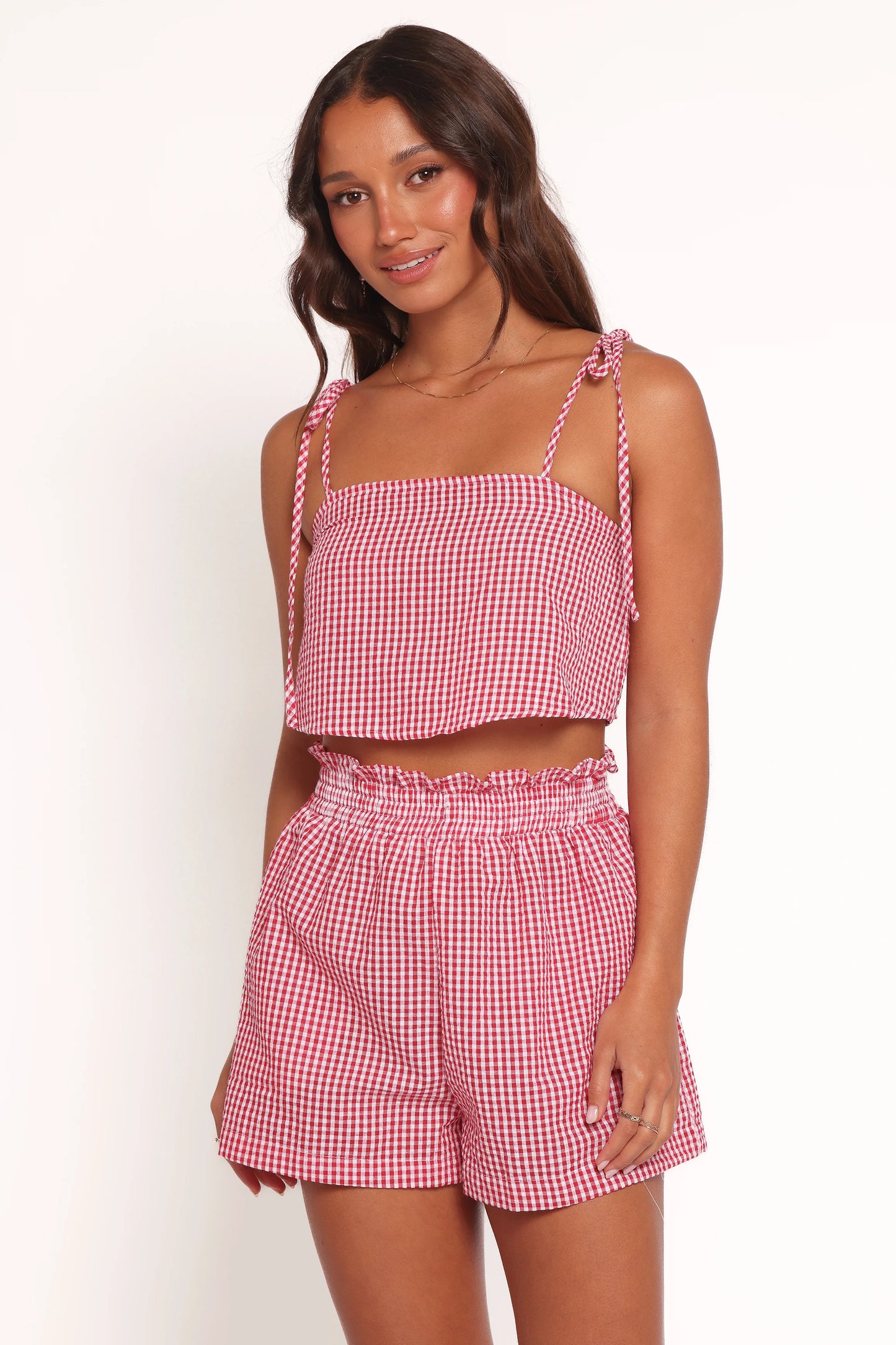 Callum Short Set - Red Gingham