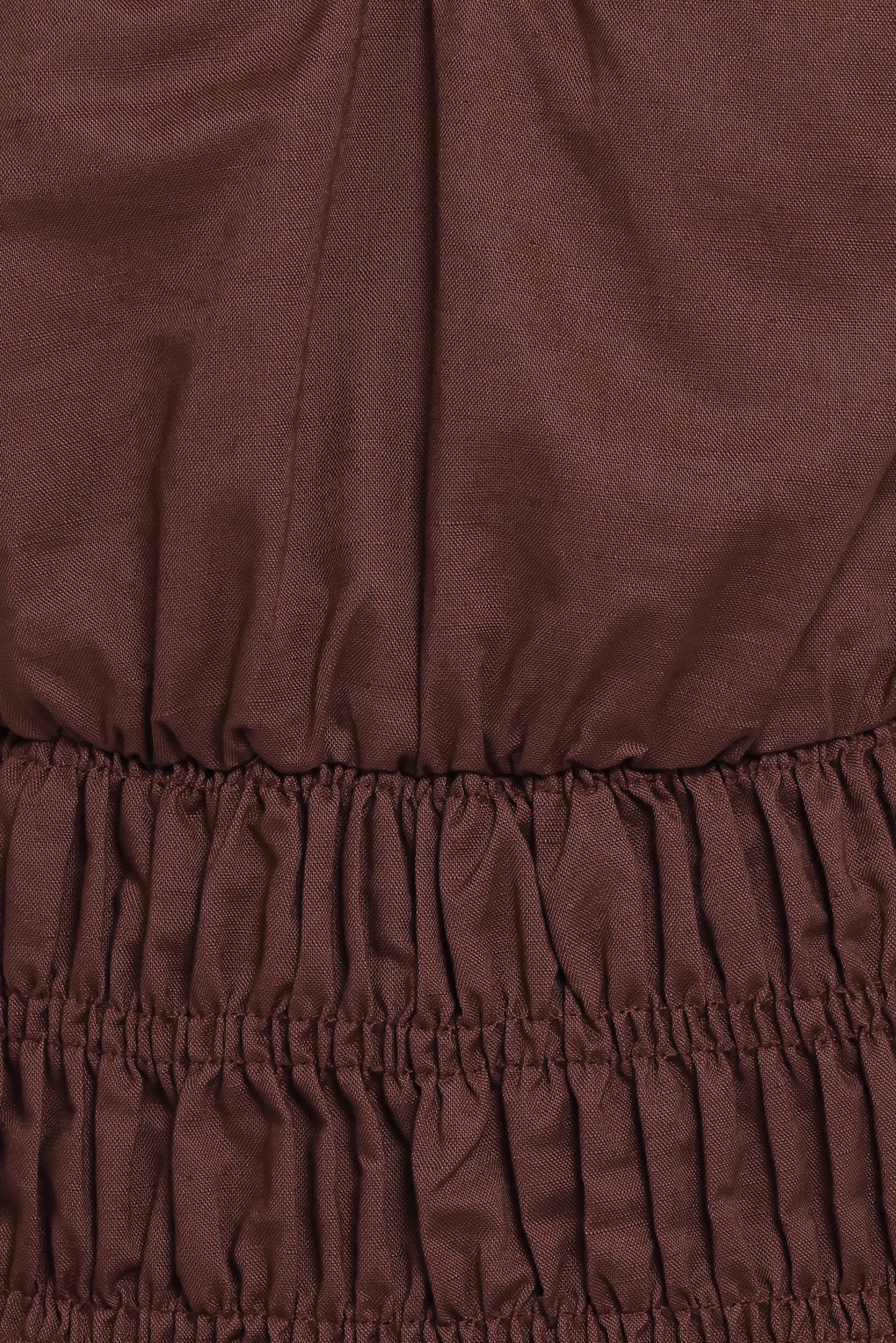 Lucilla Shirred Waist Top - Chocolate