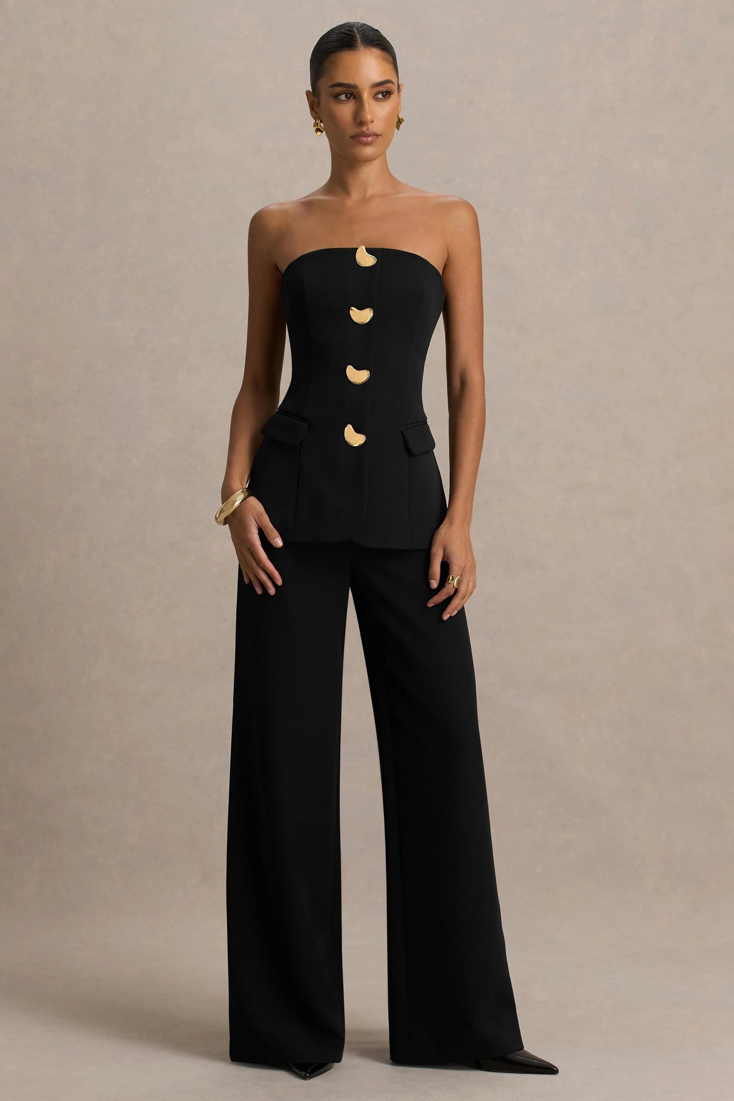 Zoey Black Bandeau Jumpsuit