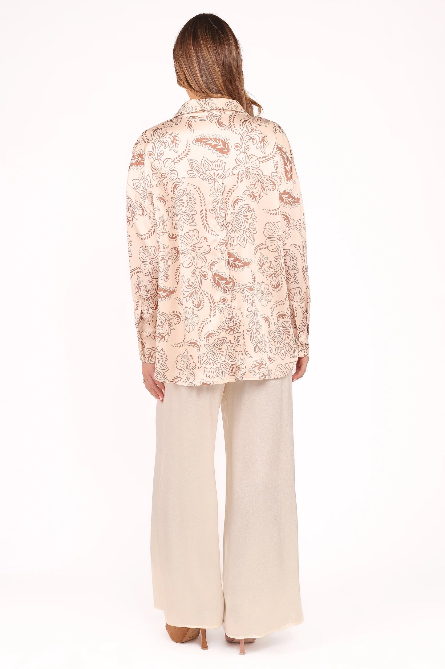 Valia Wide Leg Pant - Cream