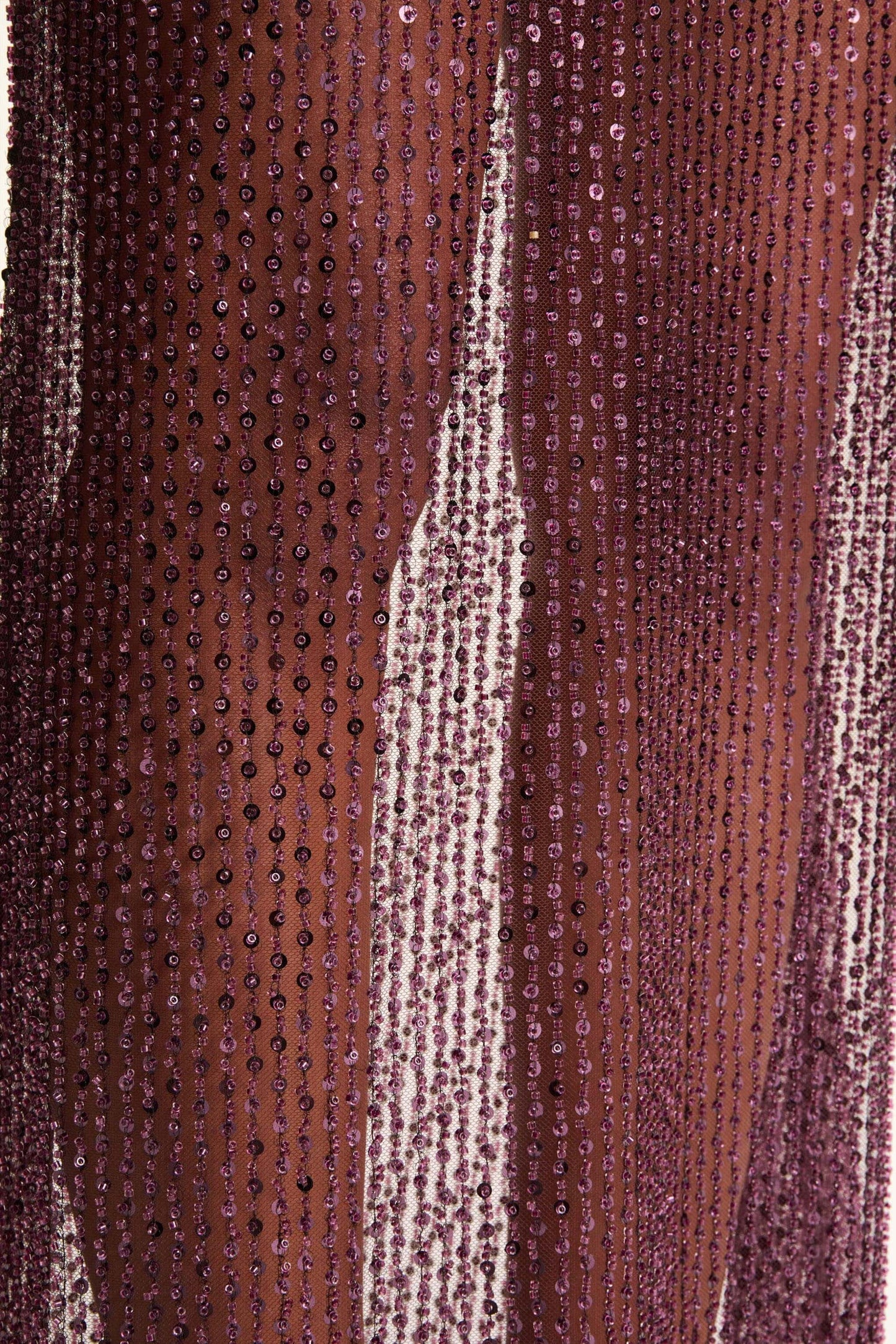Luciana Purple Sequin Embellished Bandeau Maxi Dress