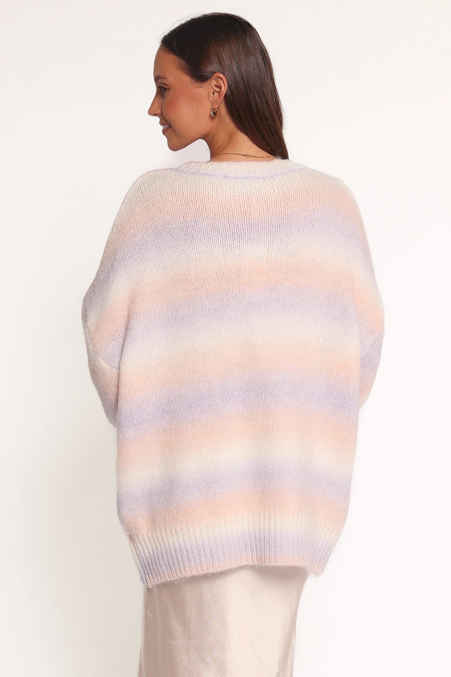 Joy Knit Sweater - Lavender Stripe