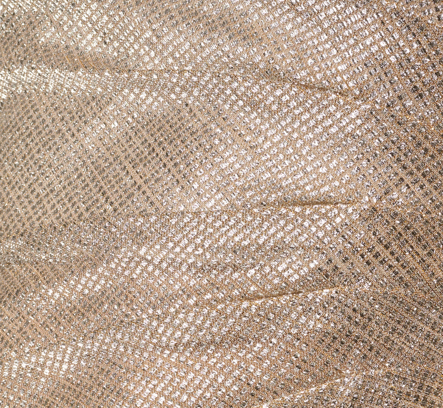 Metallic Flutter Knit Gown In Alabaster
