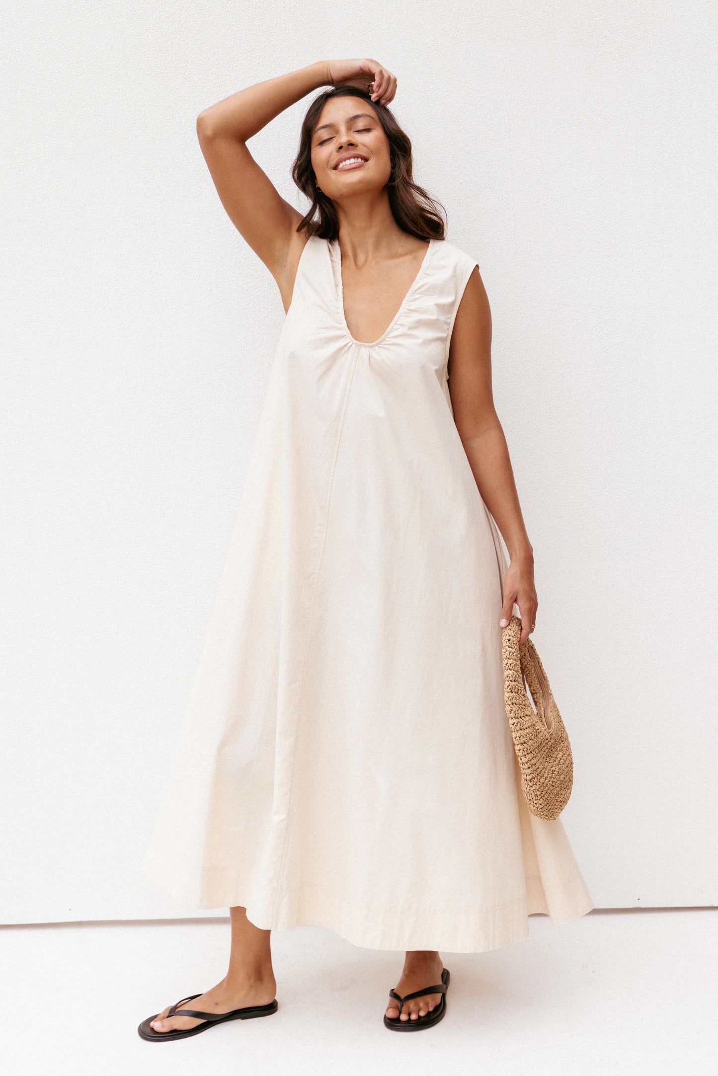 Laurita Maxi Dress - Oatmeal