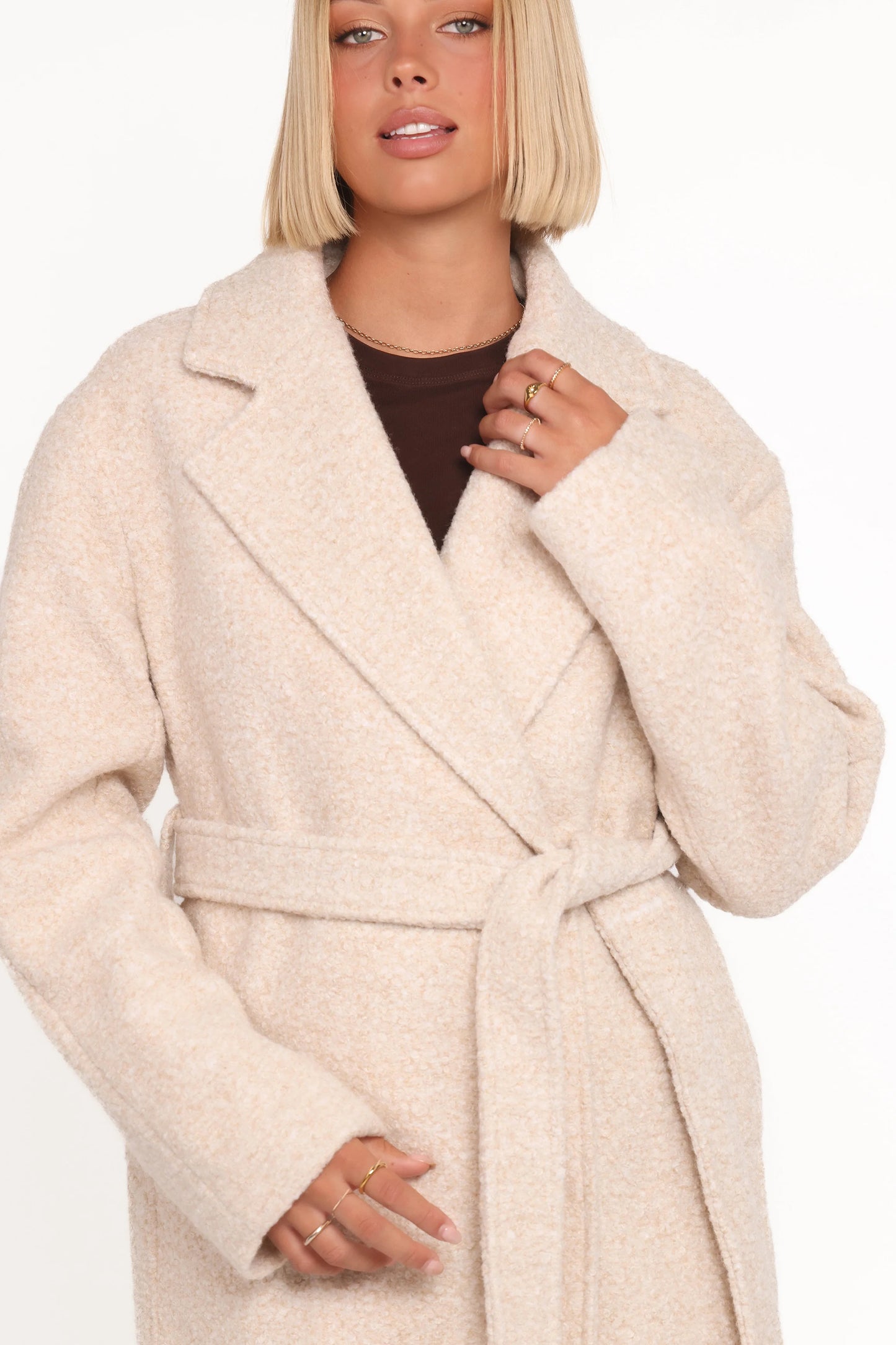 Goodie Shearling Coat - Cream