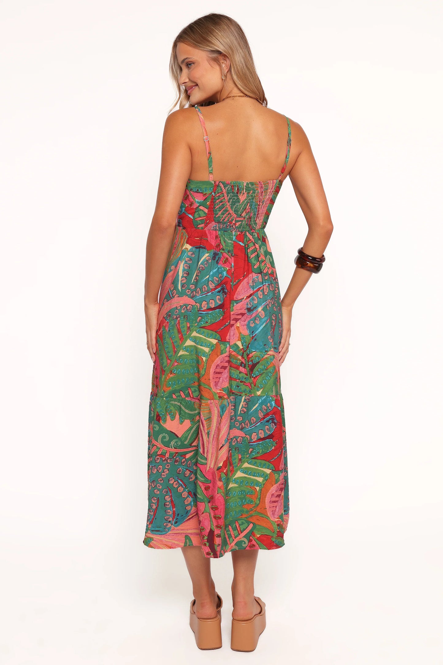 Eleonora Midi Dress - Calypso Coral