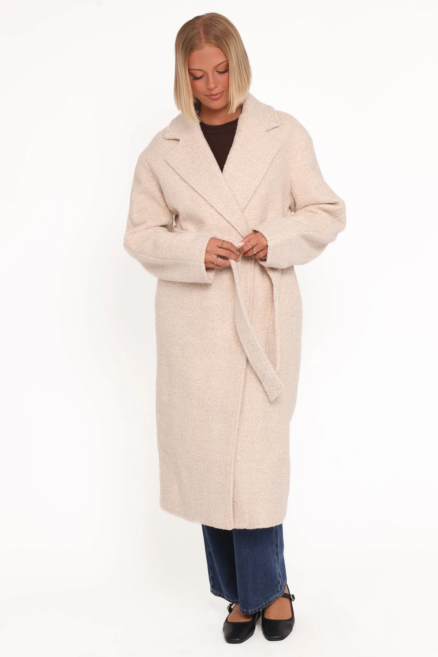 Goodie Shearling Coat - Cream