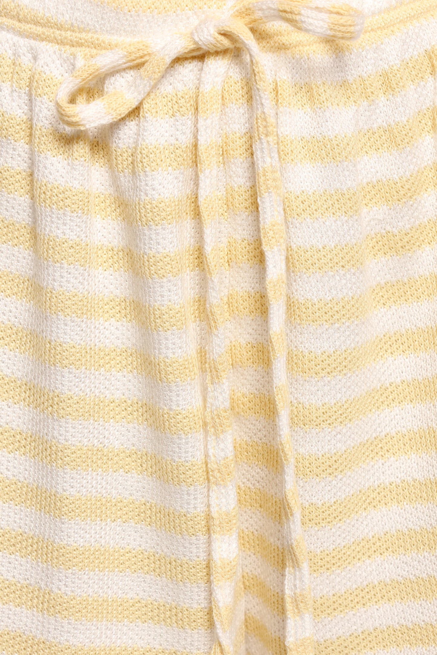 Sunny Knitted Short Set - Yellow Stripe