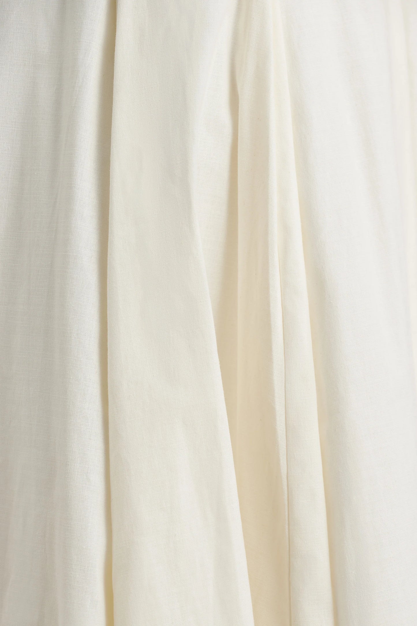Magnolia White Scoop-Neck Midi Dress With Drop-Waist And Ruffling Detail