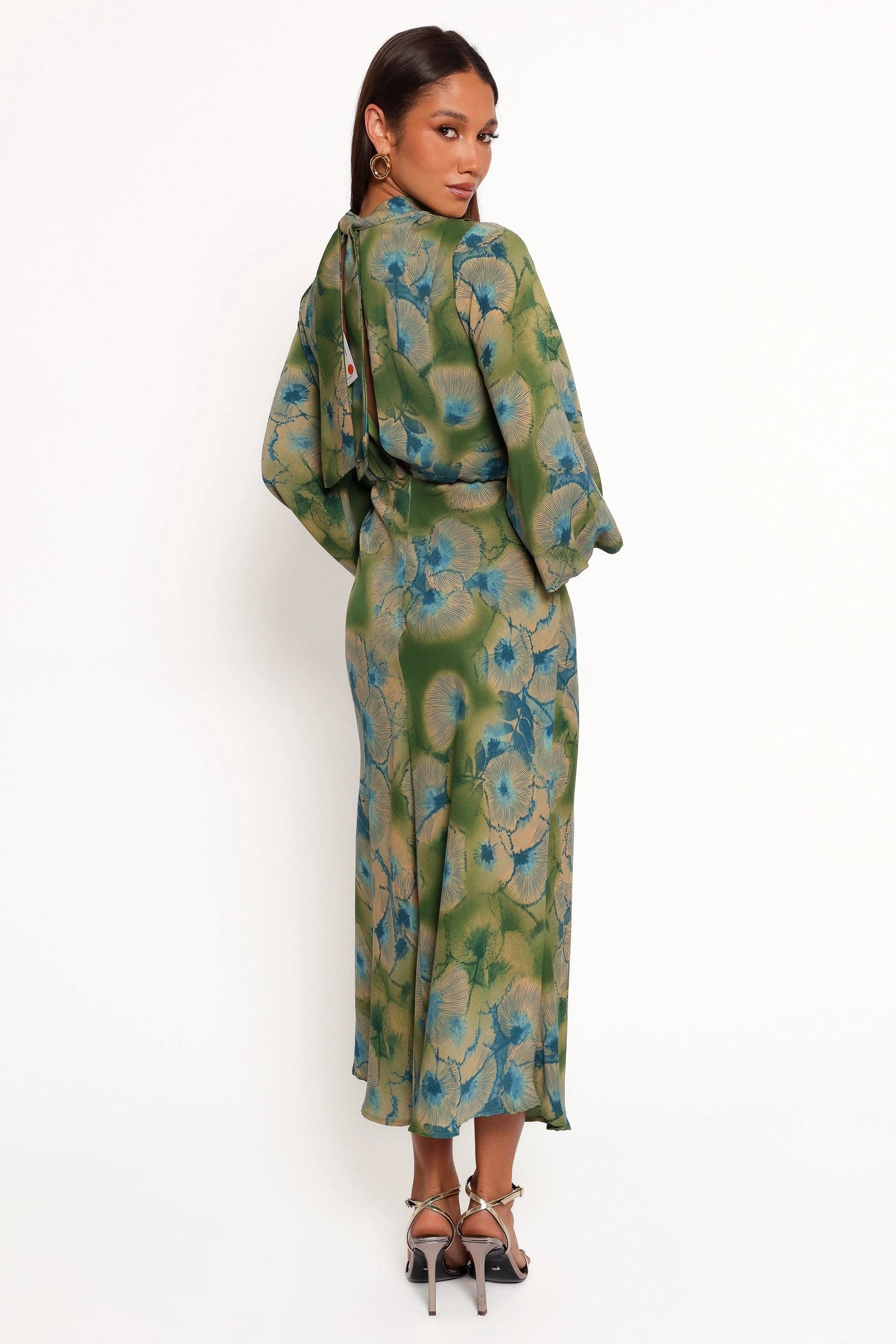 Perrie Long Sleeve Midi Dress - Green