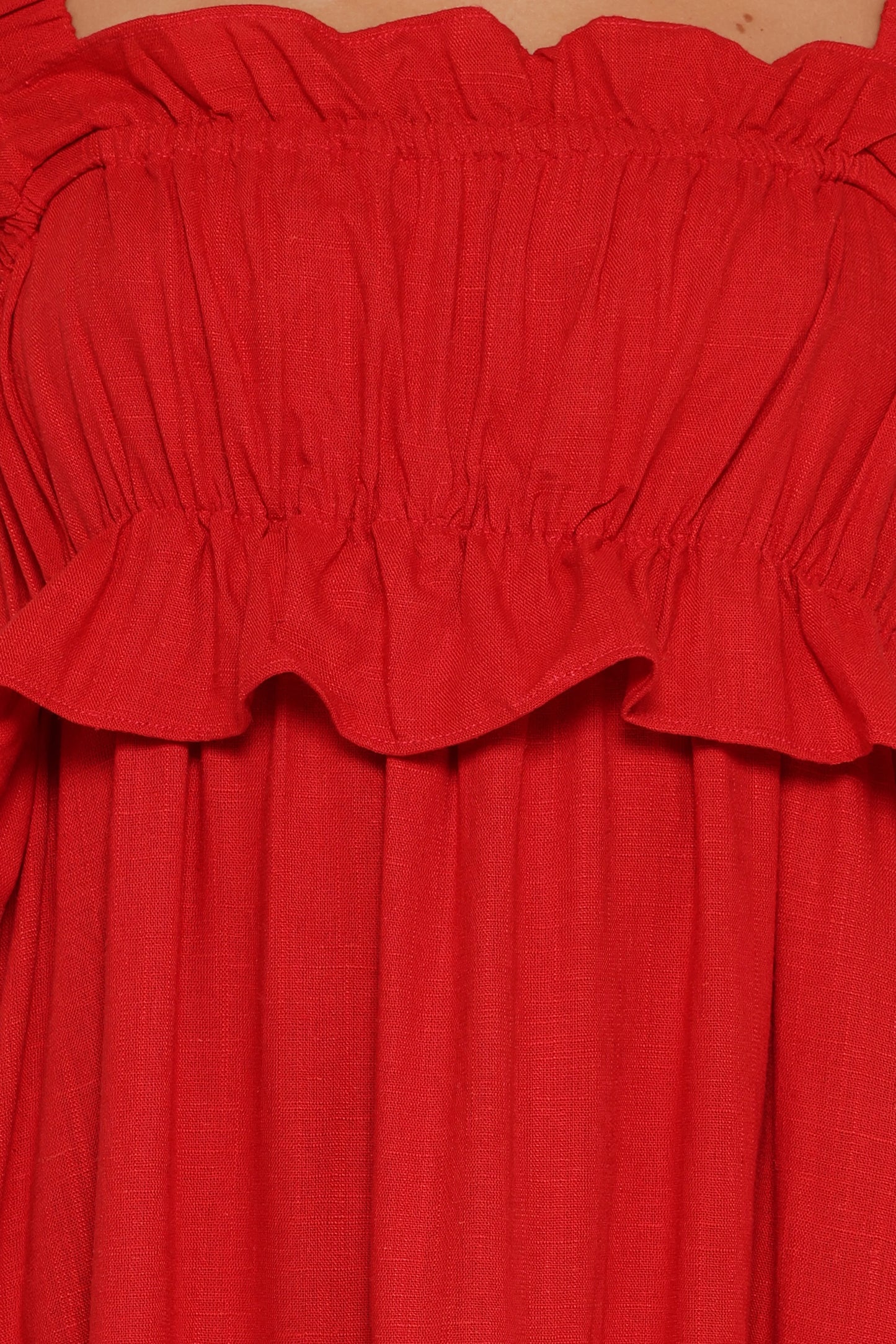 Ross Frill Strap Maxi Dress - Red